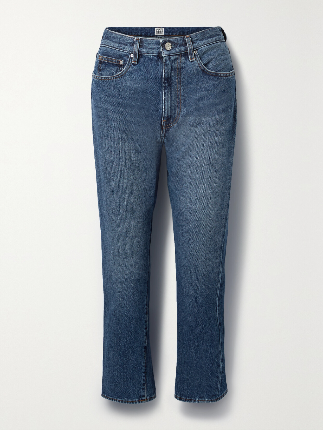 Totême High-rise Straight-leg Organic Jeans In Blue