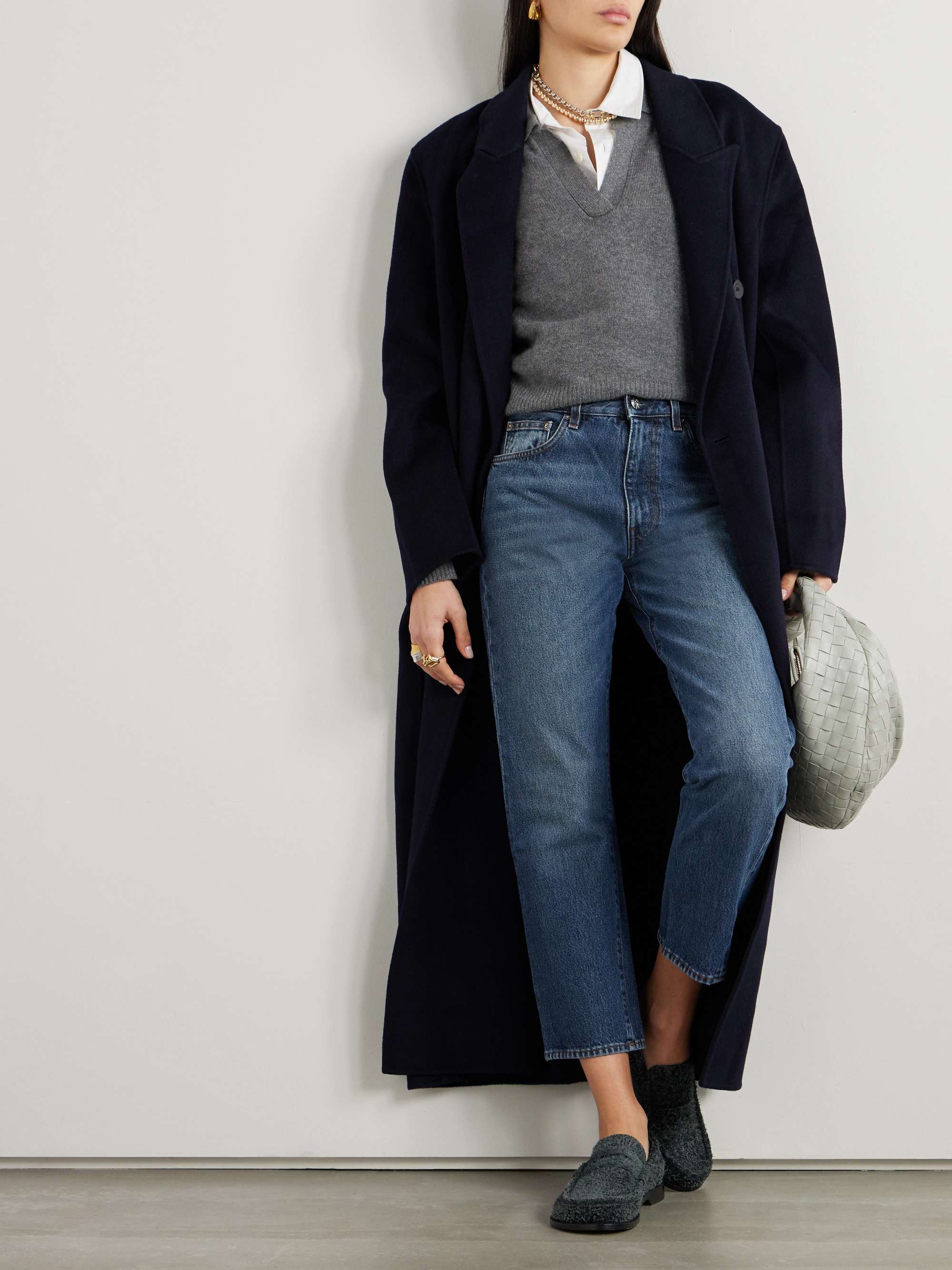 TOTEME Twisted Seam high-rise straight-leg organic jeans