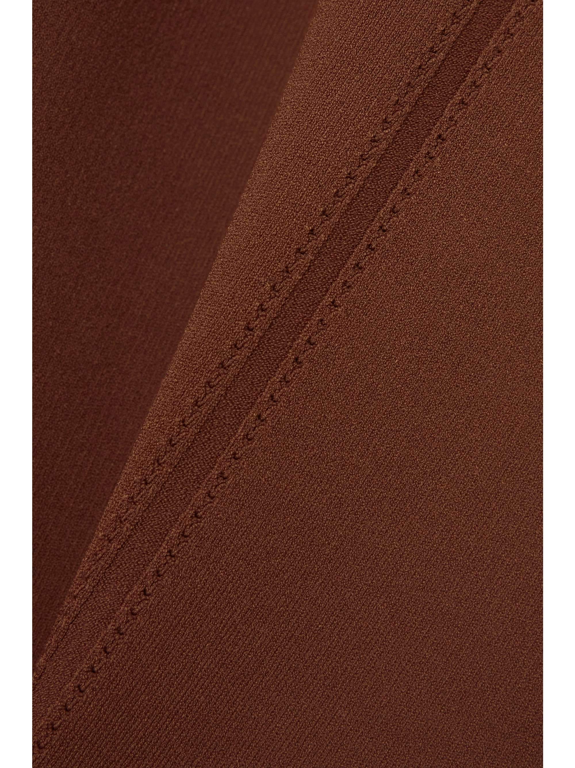 VICTORIA BECKHAM Paneled ribbed-knit midi dress