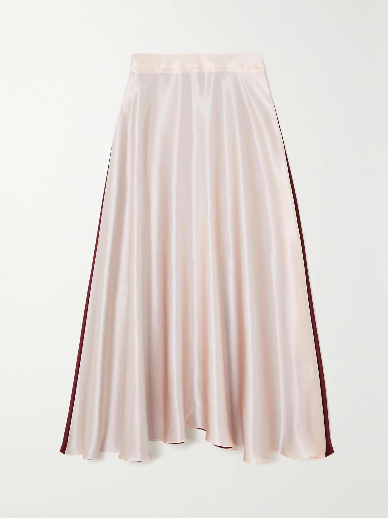 Halpern - Two-tone Silk-satin Midi Skirt - Orange