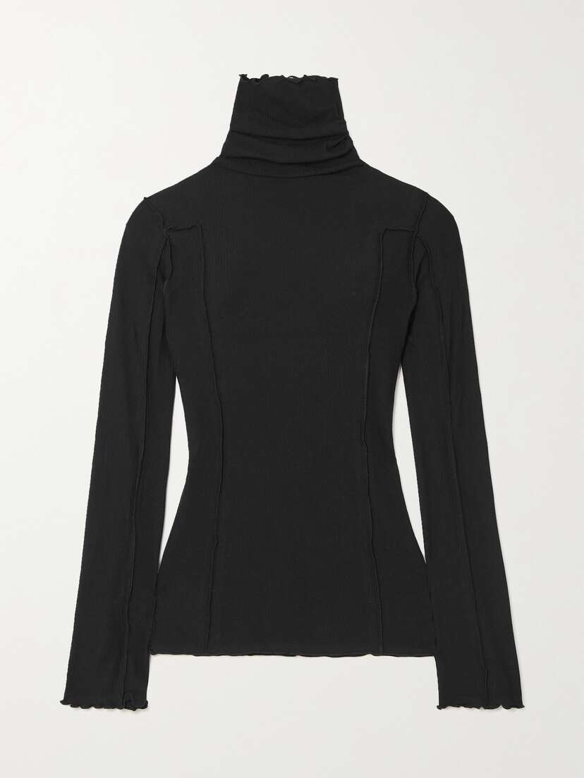 Baserange + Net Sustain Omato Organic Cotton-blend Turtleneck Top