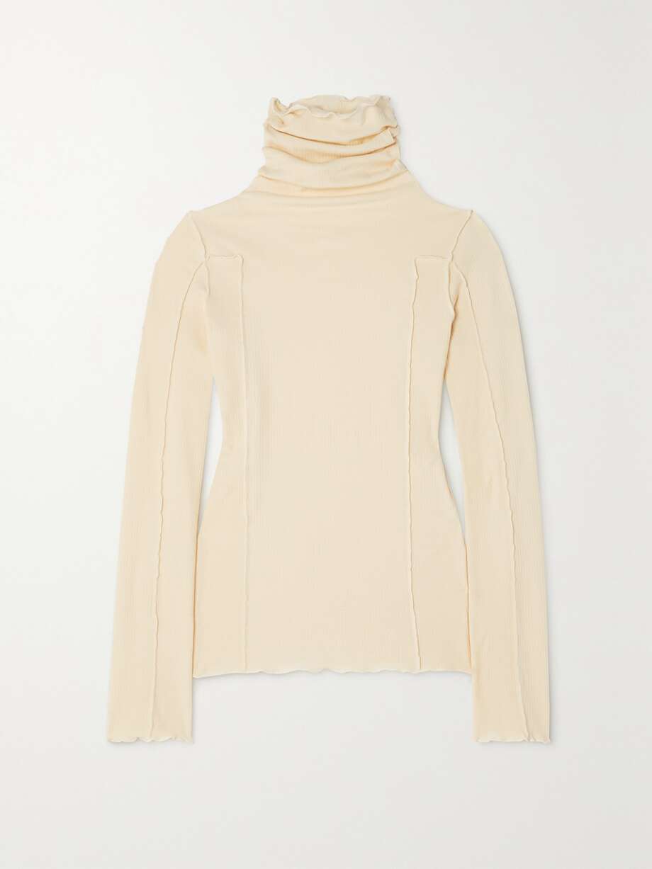 net-a-porter.com | Omato ribbed stretch-cotton turtleneck top