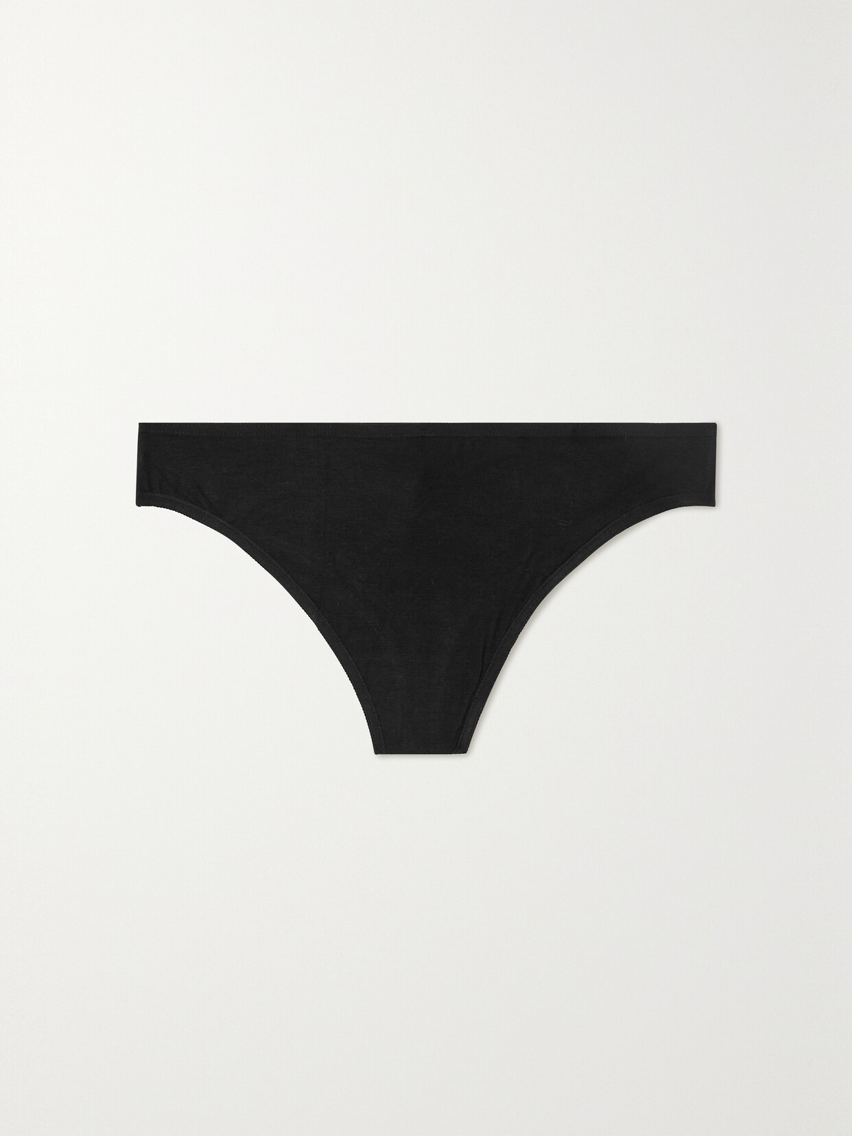 Baserange - Enna Stretch-bamboo Jersey Thong - Black