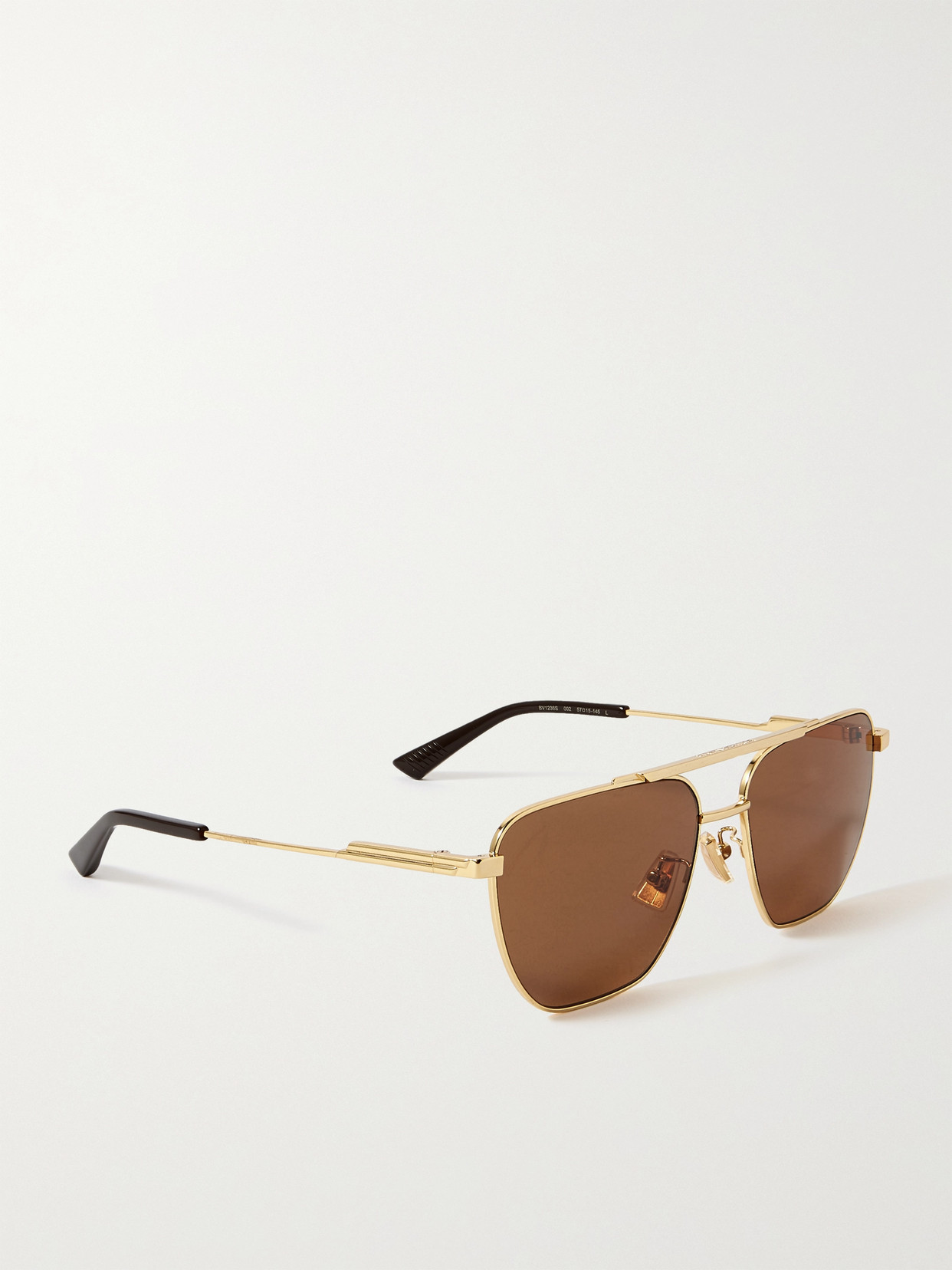Bottega Veneta Aviator-style Gold-tone Sunglasses In Gold
