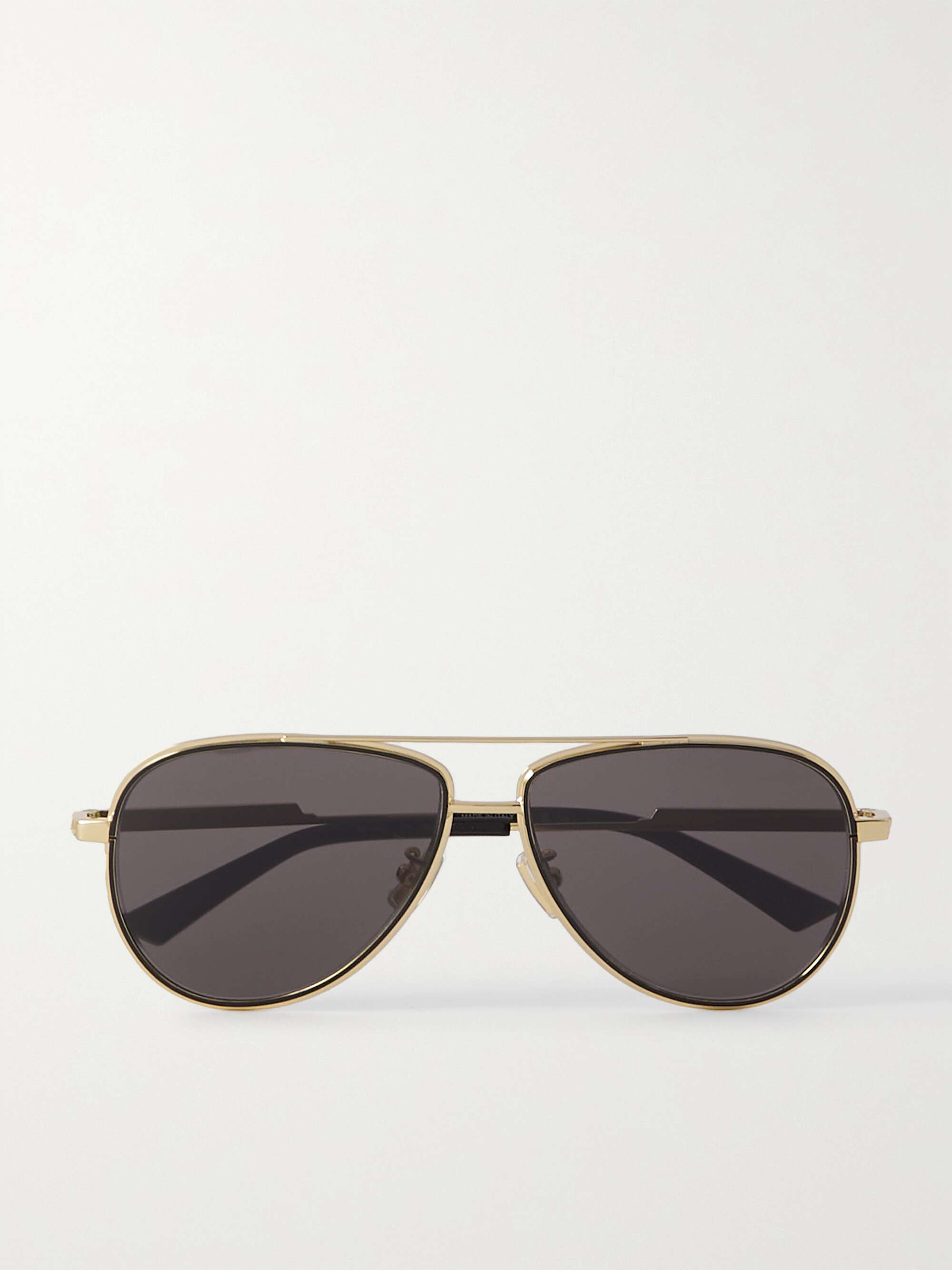 BOTTEGA VENETA EYEWEAR Aviator-style gold-tone sunglasses | NET-A-PORTER