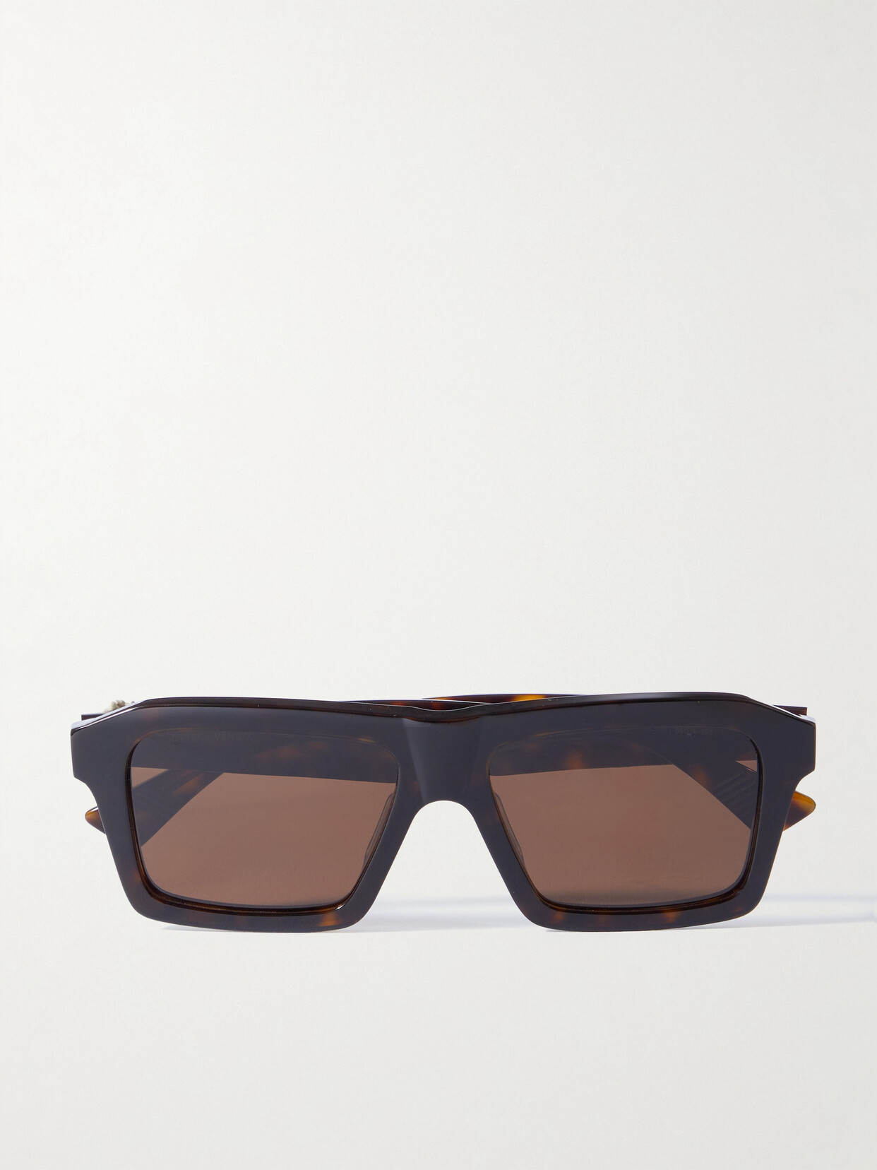 BOTTEGA VENETA EYEWEAR - Square-frame Tortoiseshell Recycled-acetate Sunglasses - One size