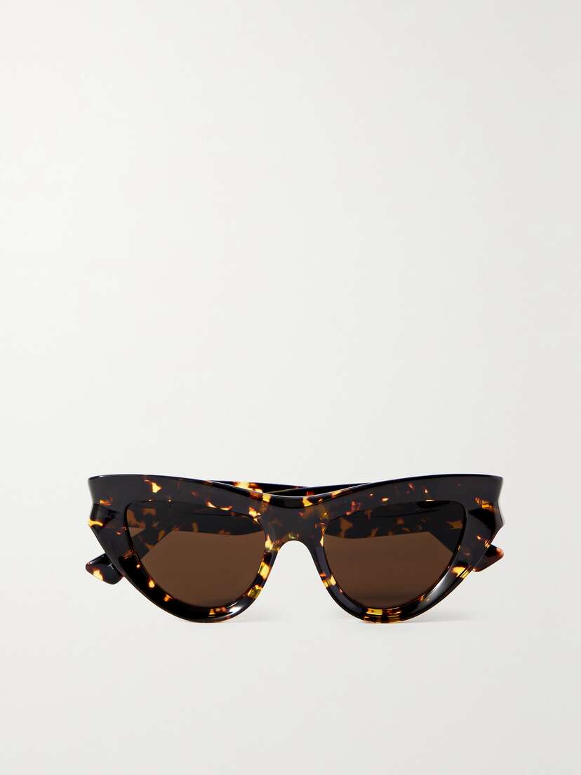 Bottega Veneta Eyewear Edgy Cat-eye Tortoiseshell Acetate Sunglasses
