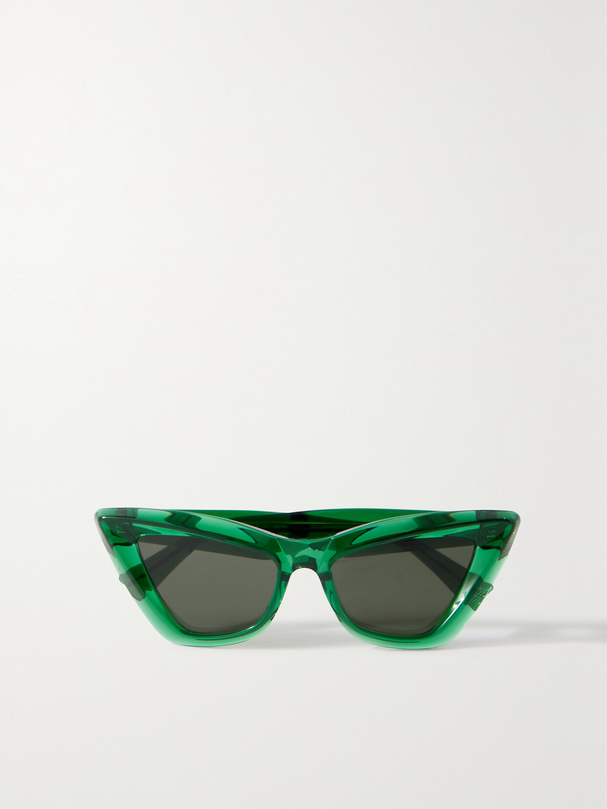 Bottega Veneta Cat-eye Recycled-acetate Sunglasses In Green