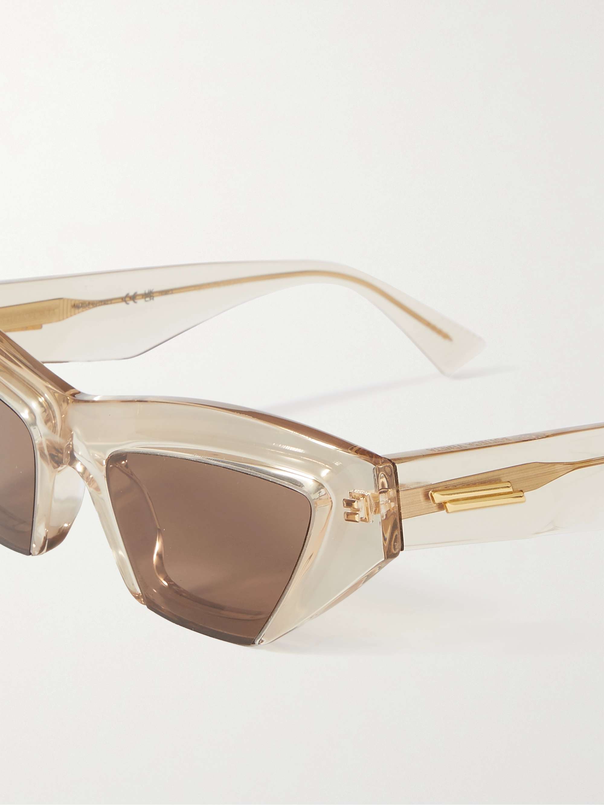 BOTTEGA VENETA EYEWEAR Edgy cat-eye recycled-acetate sunglasses