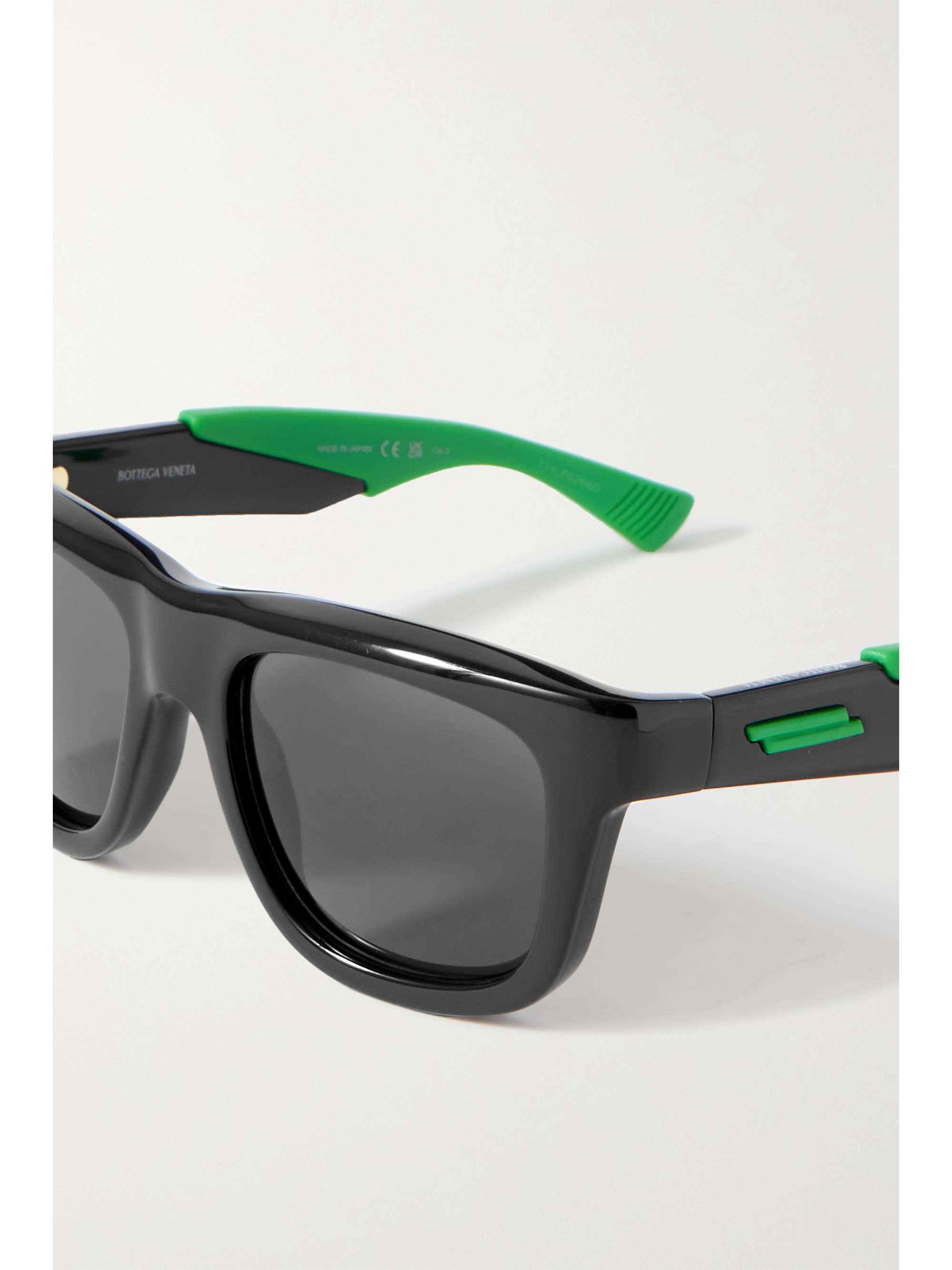 BOTTEGA VENETA EYEWEAR スクエアフレーム ラバー＆アセテート サングラス