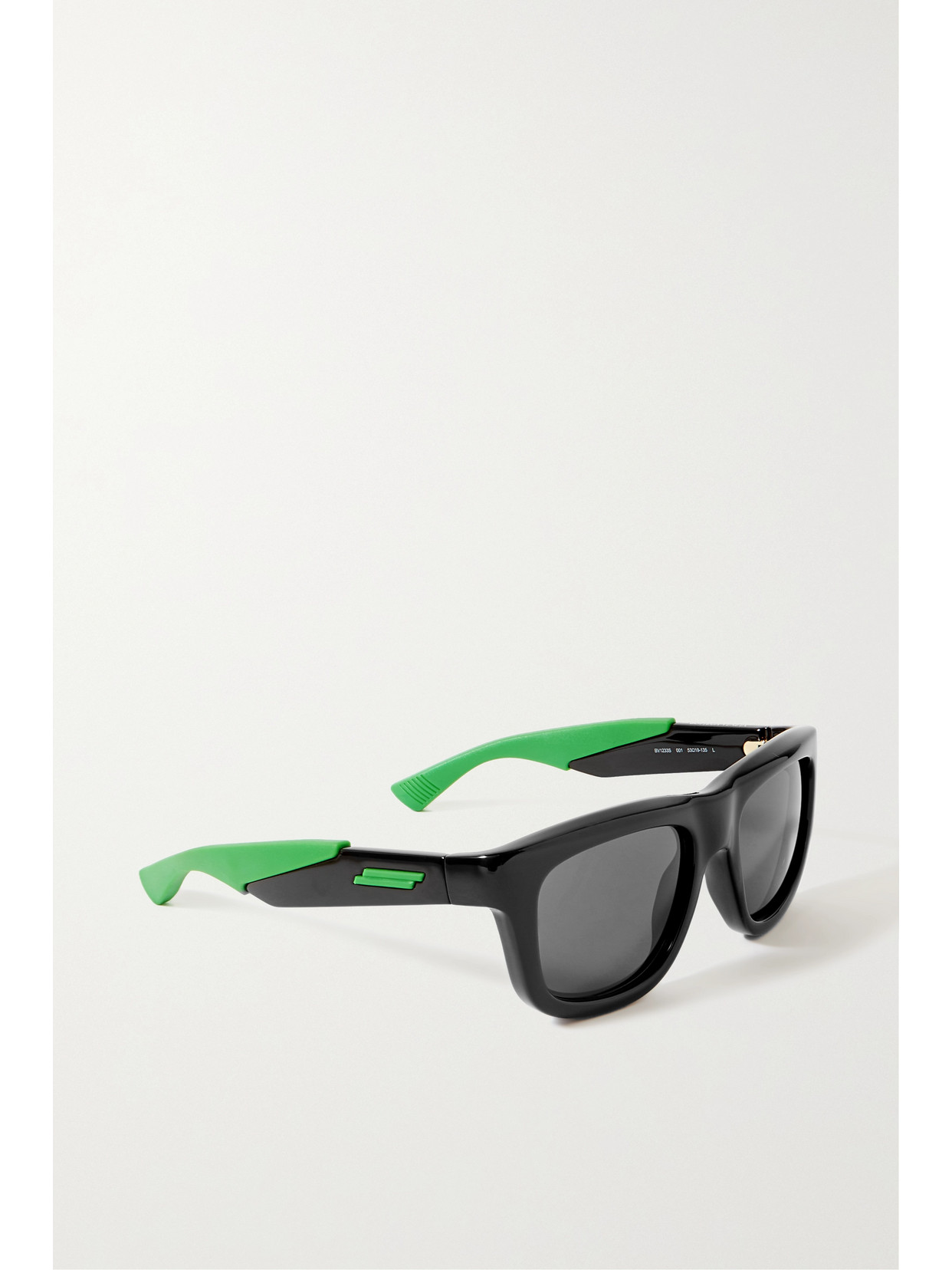 BOTTEGA VENETA SQUARE-FRAME RUBBER AND ACETATE SUNGLASSES
