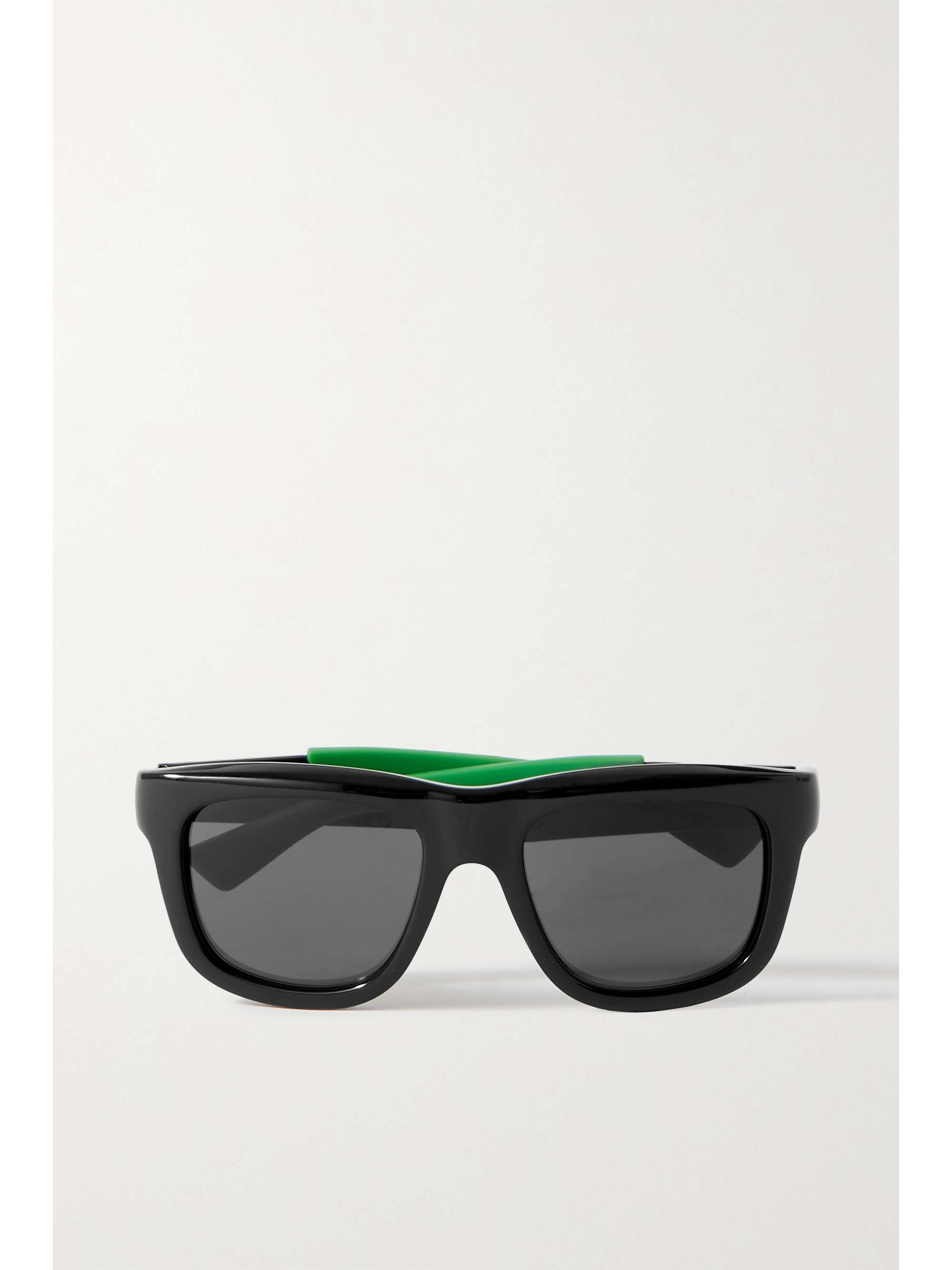 BOTTEGA VENETA EYEWEAR スクエアフレーム ラバー＆アセテート サングラス