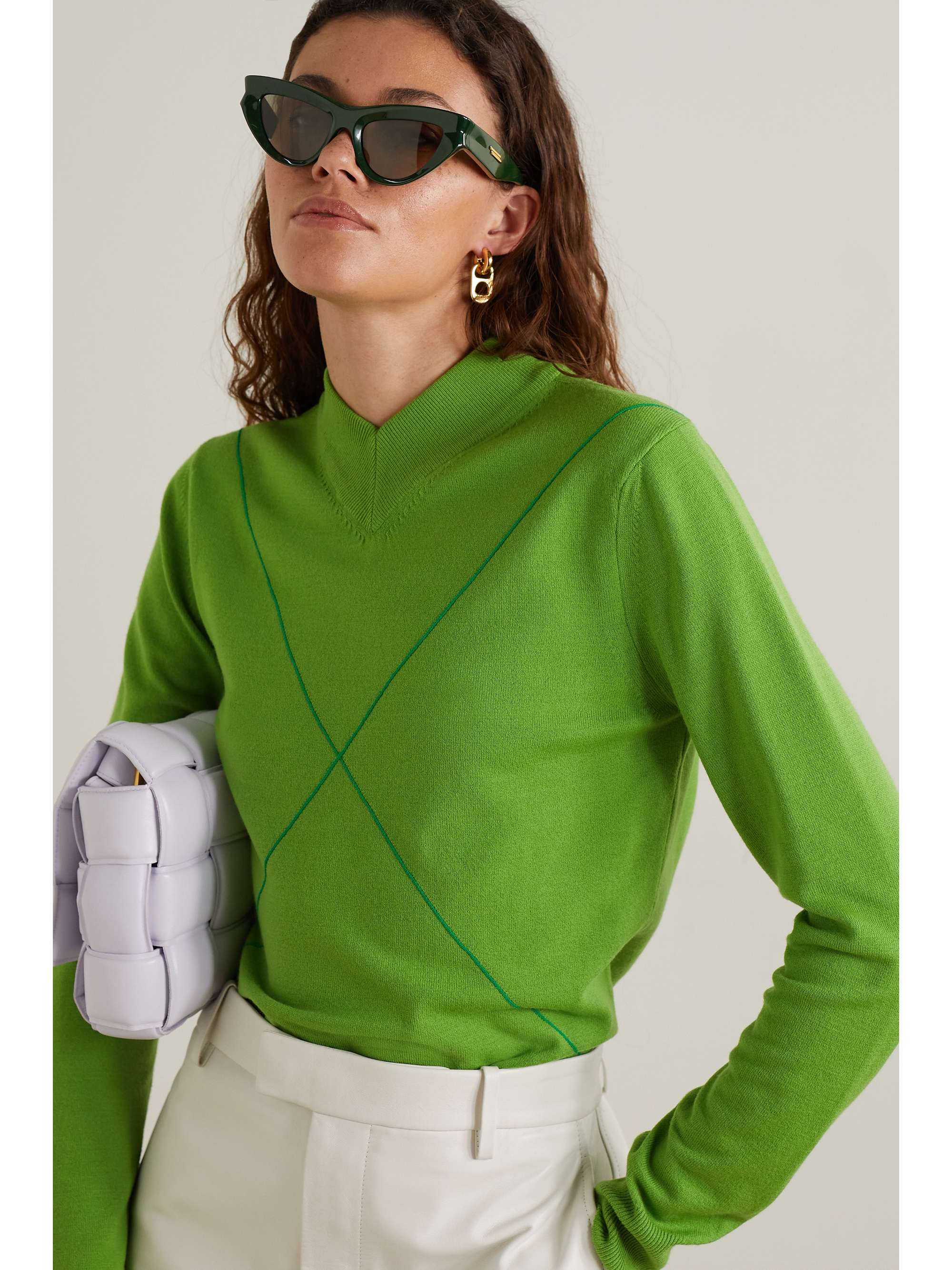 BOTTEGA VENETA EYEWEAR Edgy cat-eye acetate sunglasses