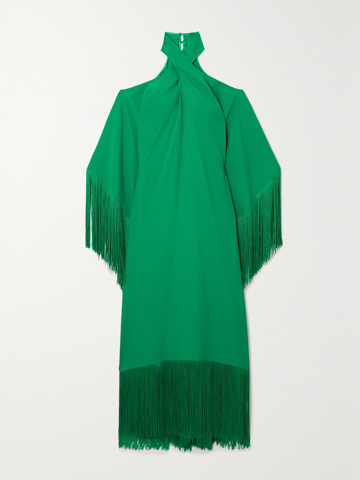 Taller Marmo Mambo Fringed Crepe Midi Dress
