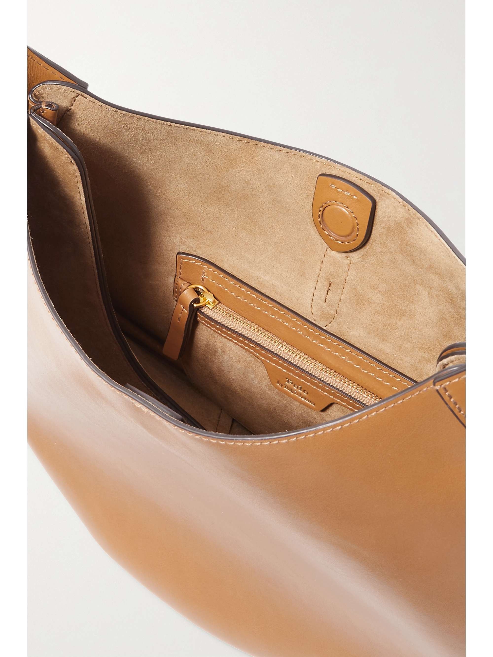 POLO RALPH LAUREN Polo ID medium leather shoulder bag NETAPORTER