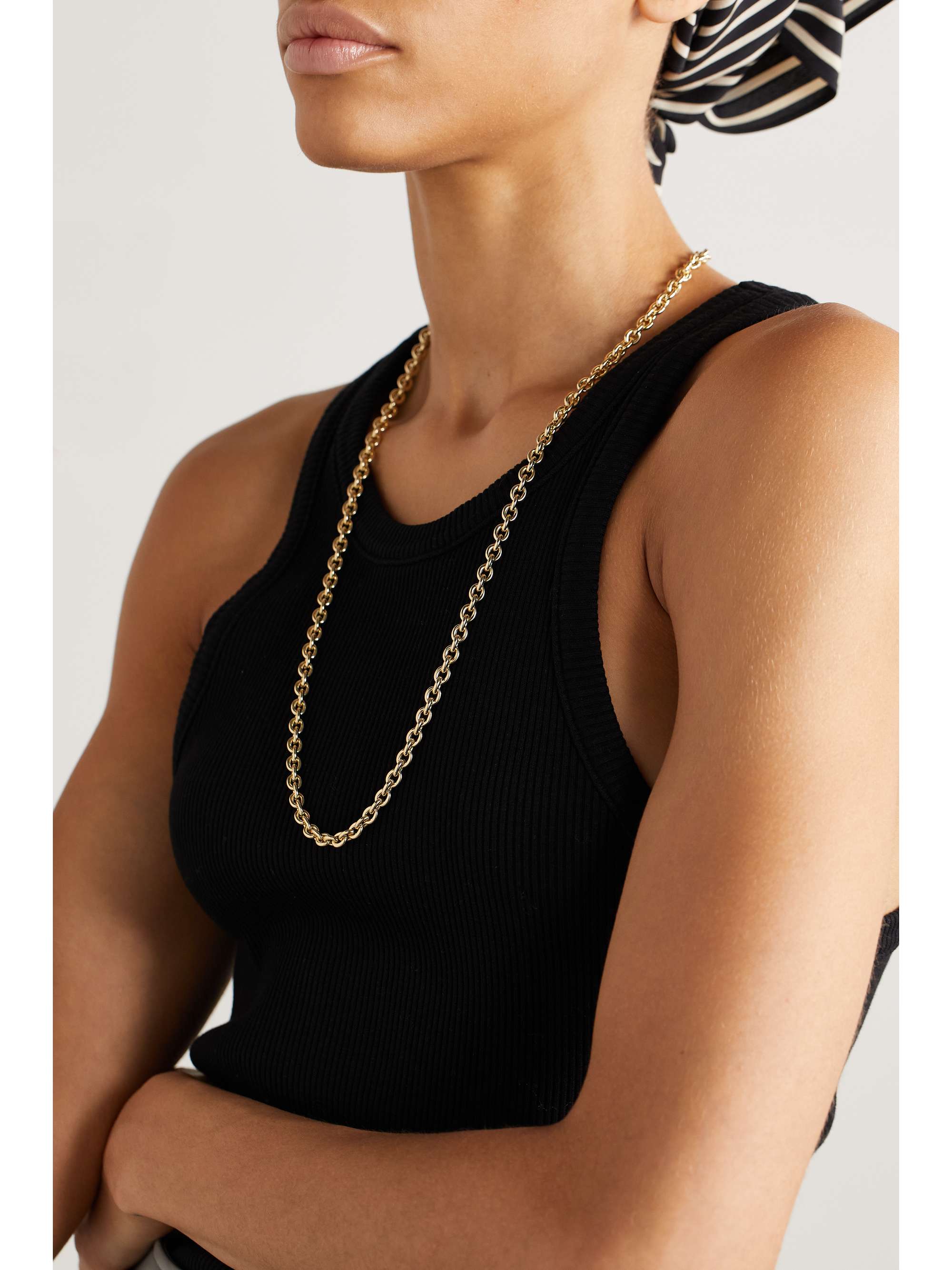 LAUREN RUBINSKI 14-karat gold necklace