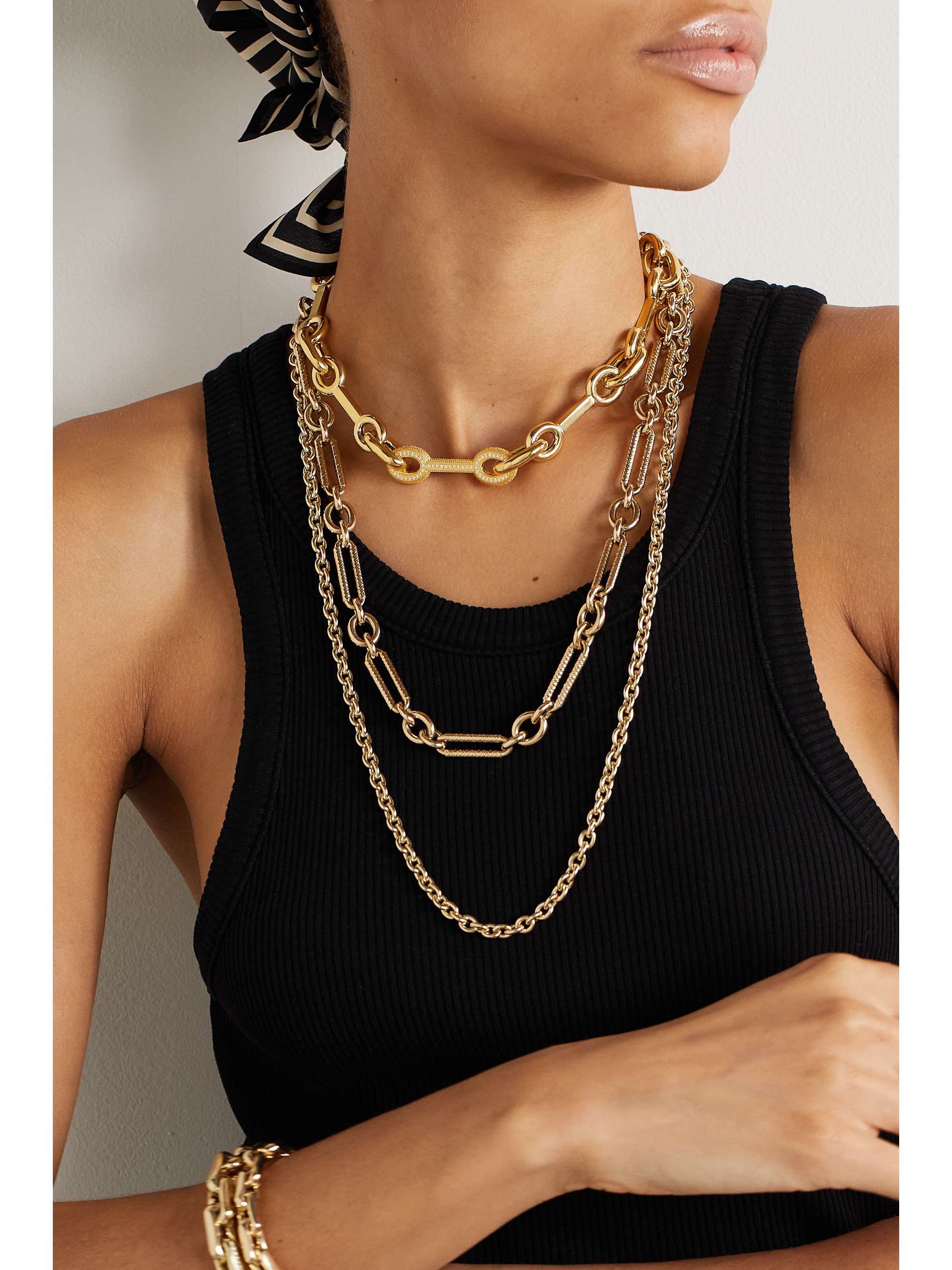 LAUREN RUBINSKI 14-karat gold necklace