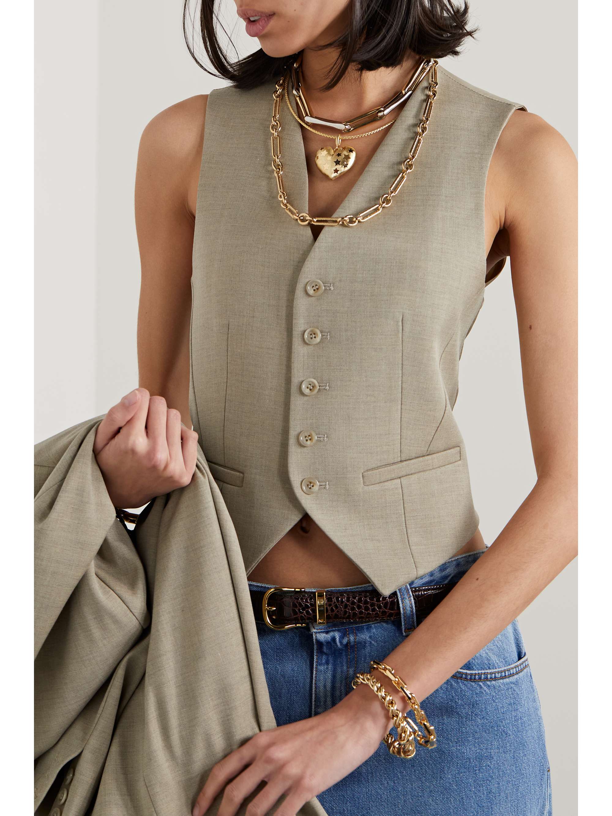 LAUREN RUBINSKI 14-karat gold necklace