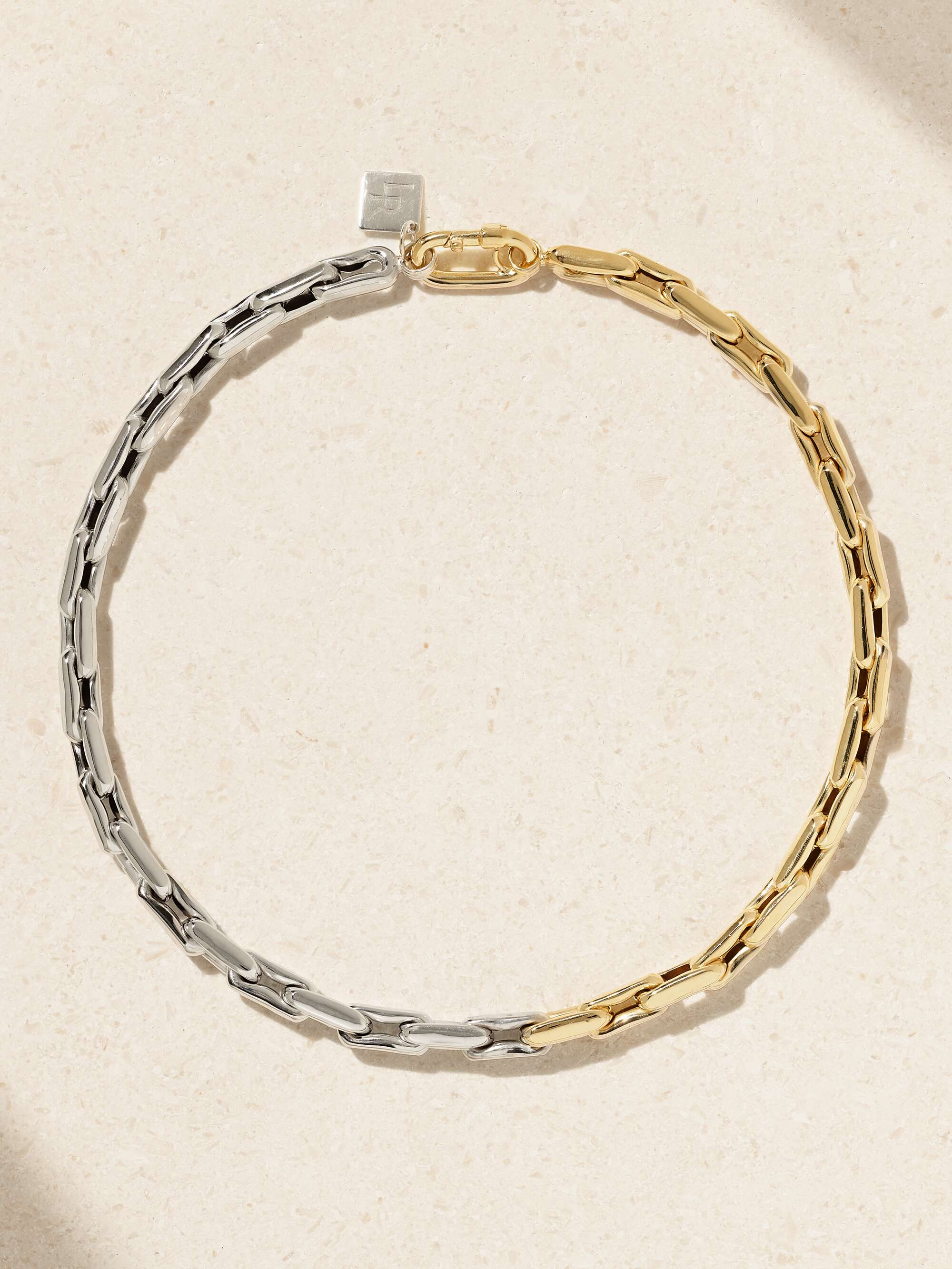 Extra Small 14-karat yellow and white gold necklace - gold - One Size