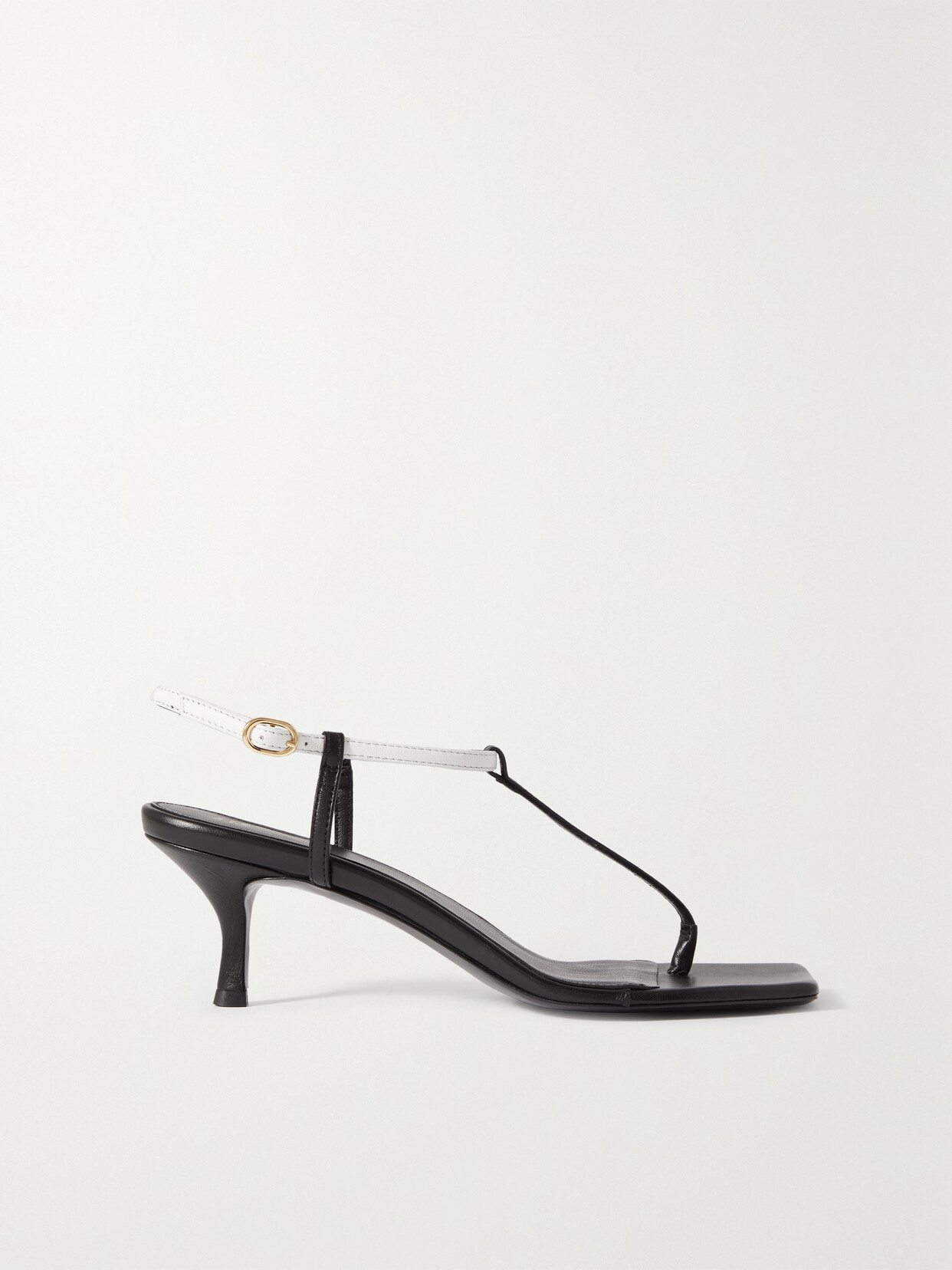 TOTEME - + Net Sustain The Bicolor Leather Slingback Sandals - Black