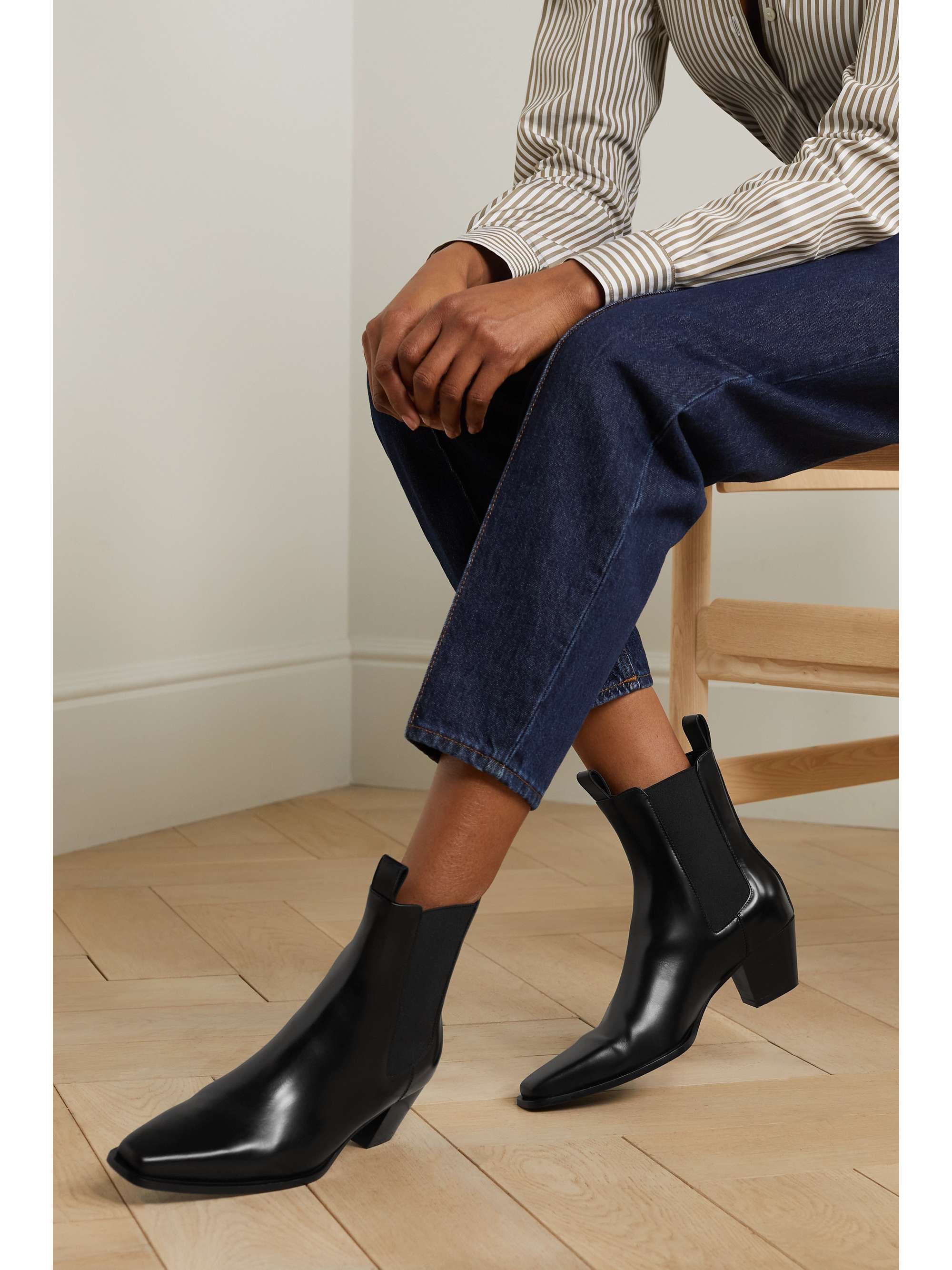 TOTEME The City leather ankle boots | NET-A-PORTER