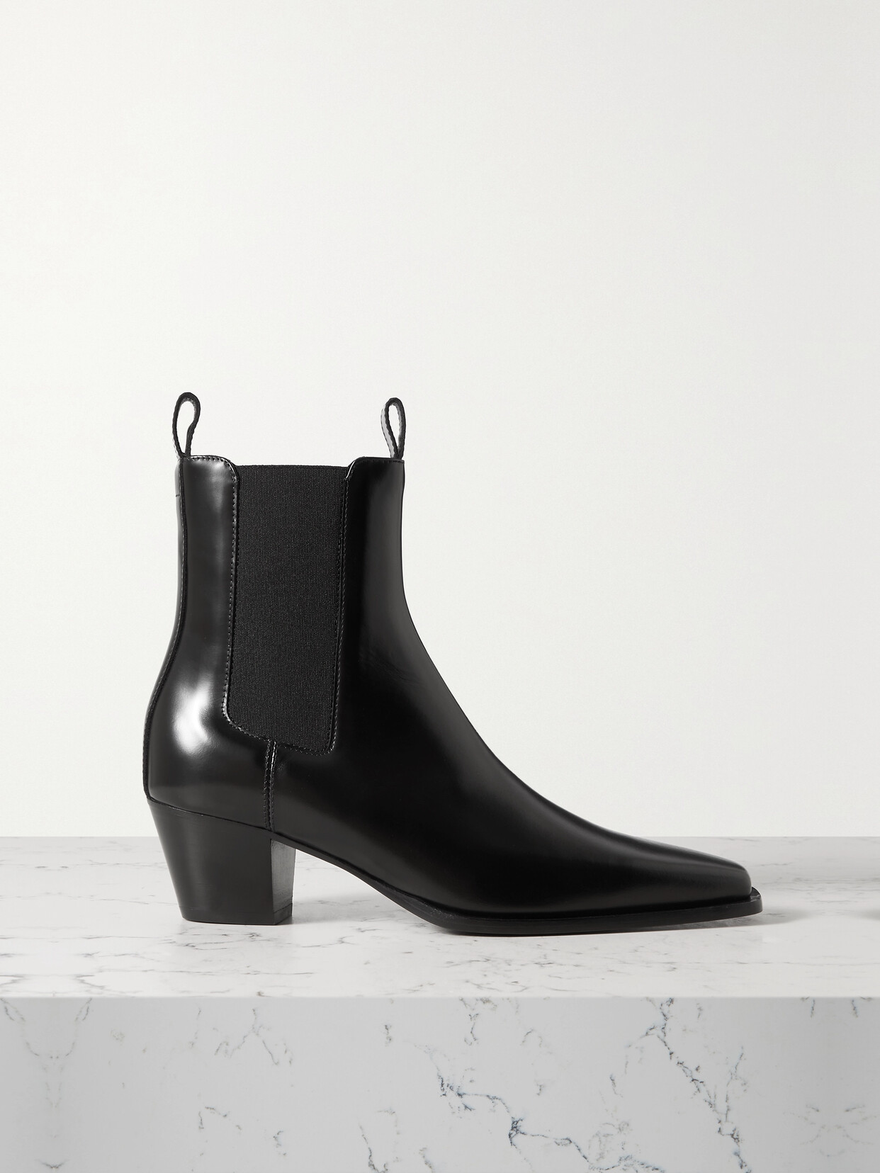 TOTEME - + Net Sustain The City Leather Ankle Boots - Black