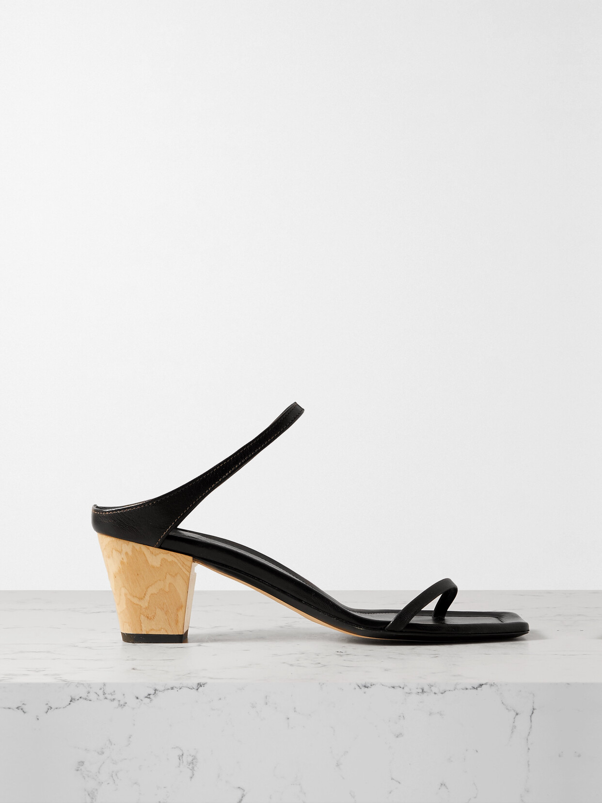 TOTEME - + Net Sustain City Leather Sandals - Black