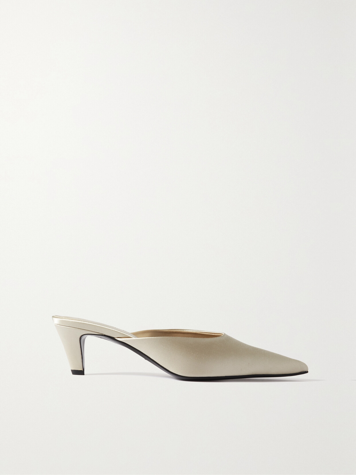 Totême The Satin Mule Sand In Neutrals