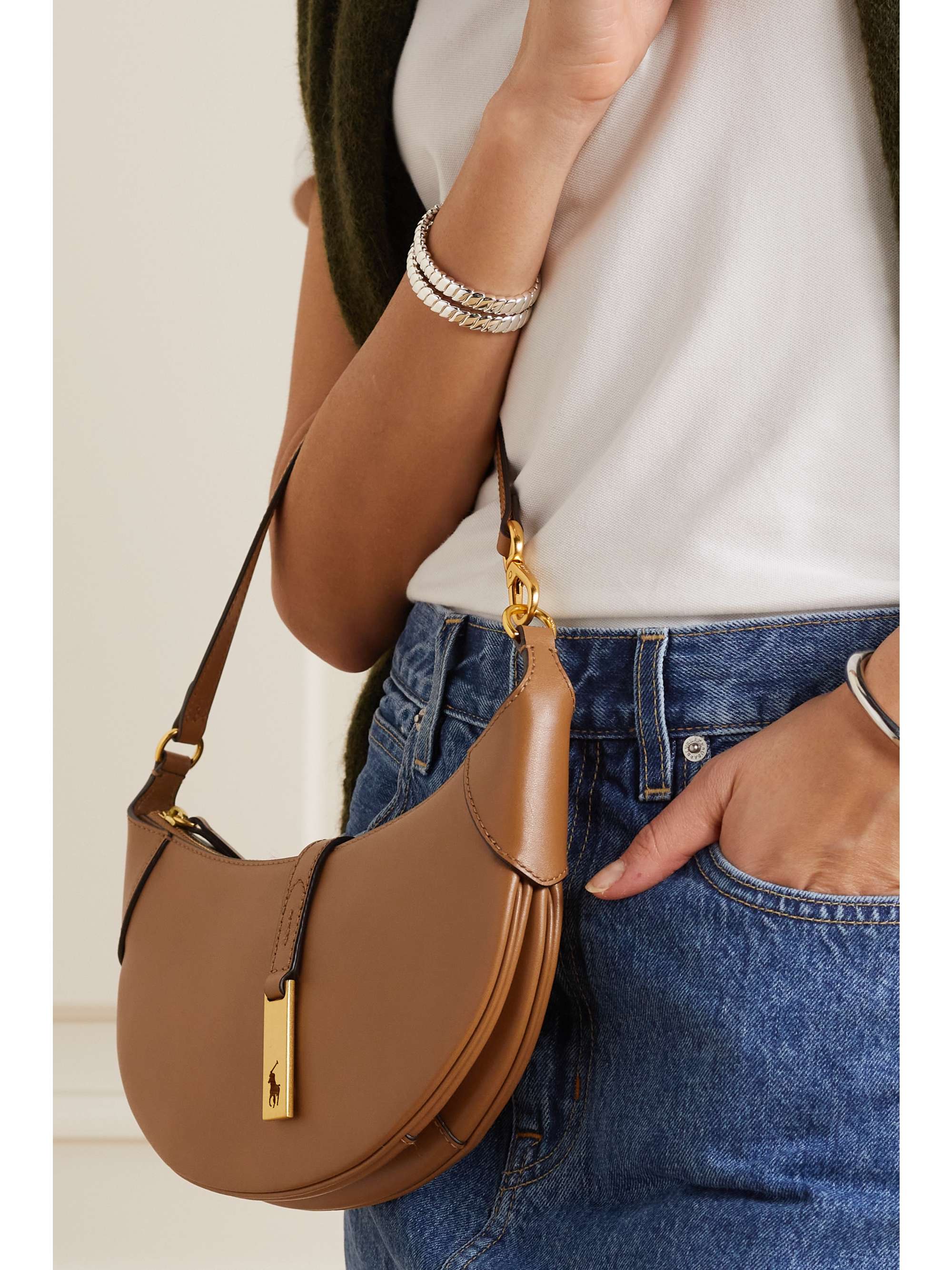 POLO RALPH LAUREN Leather shoulder bag NETAPORTER