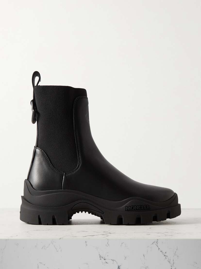 Moncler Larue Leather Chelsea Boots
