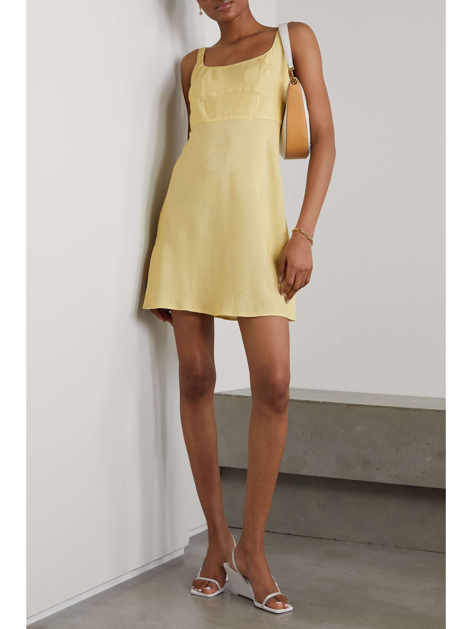 Ronan crepe-jacquard mini dress