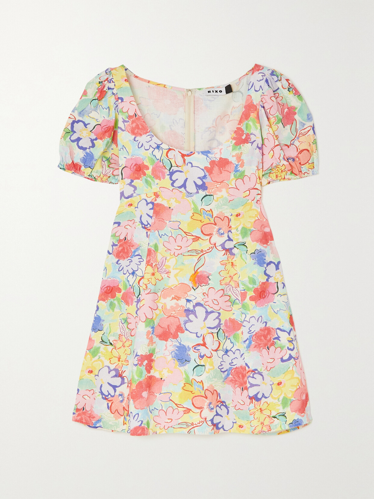 RIXO LONDON ANANDI FLORAL-PRINT WOVEN MINI DRESS