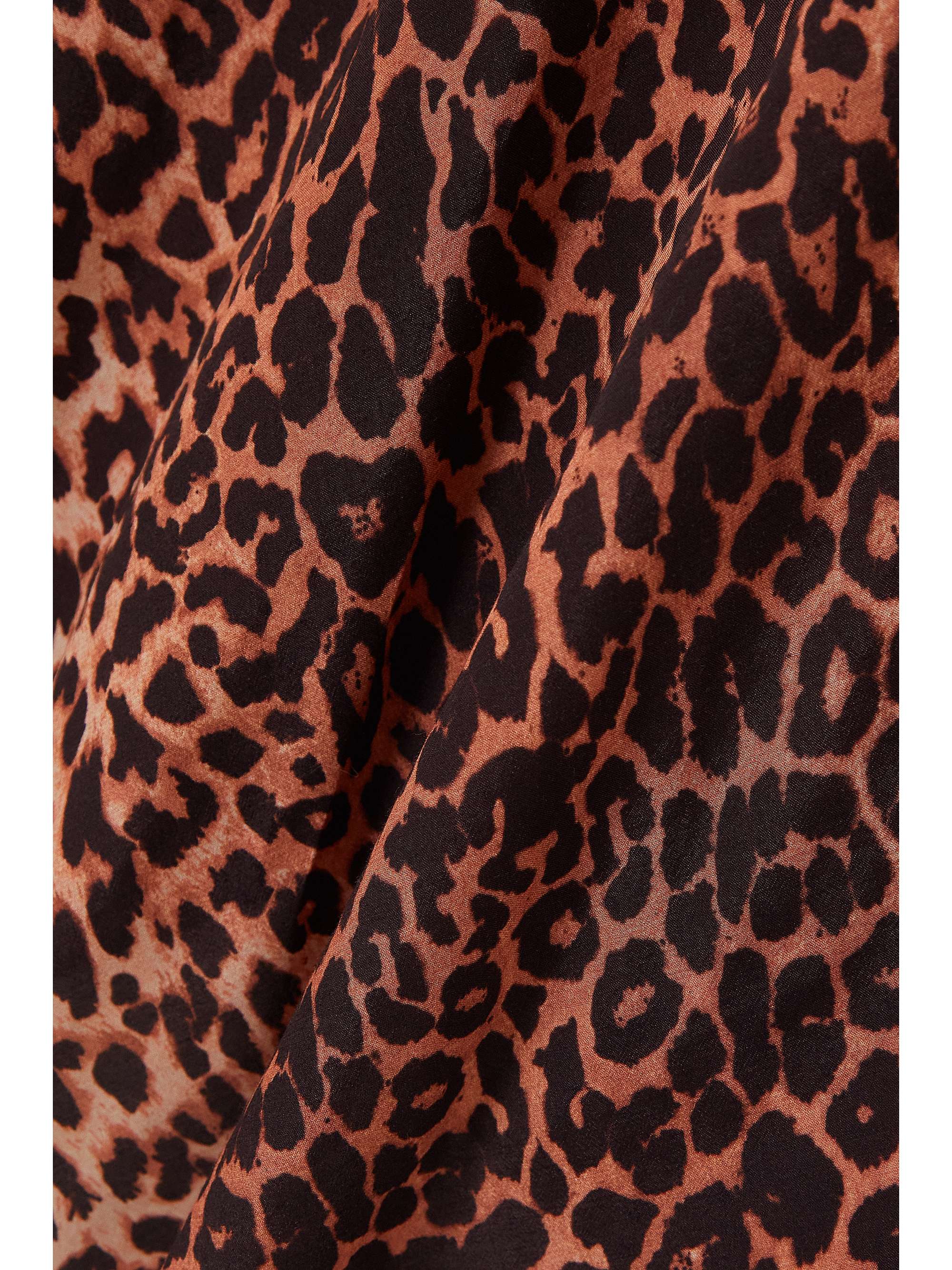 RIXO Attiya lace-trimmed leopard-print crepe midi dress