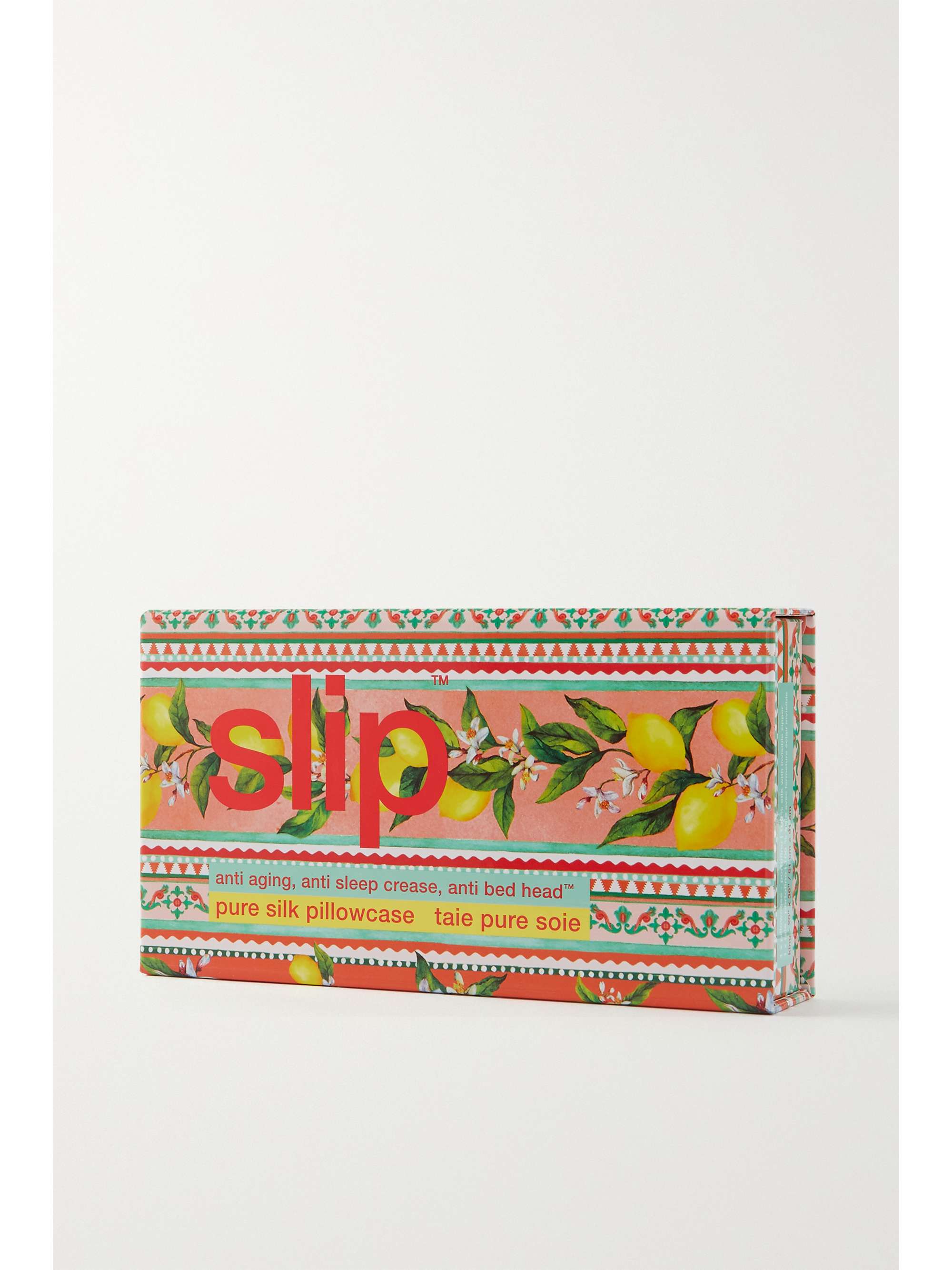SLIP La Dolce Vita embroidered silk king pillowcase