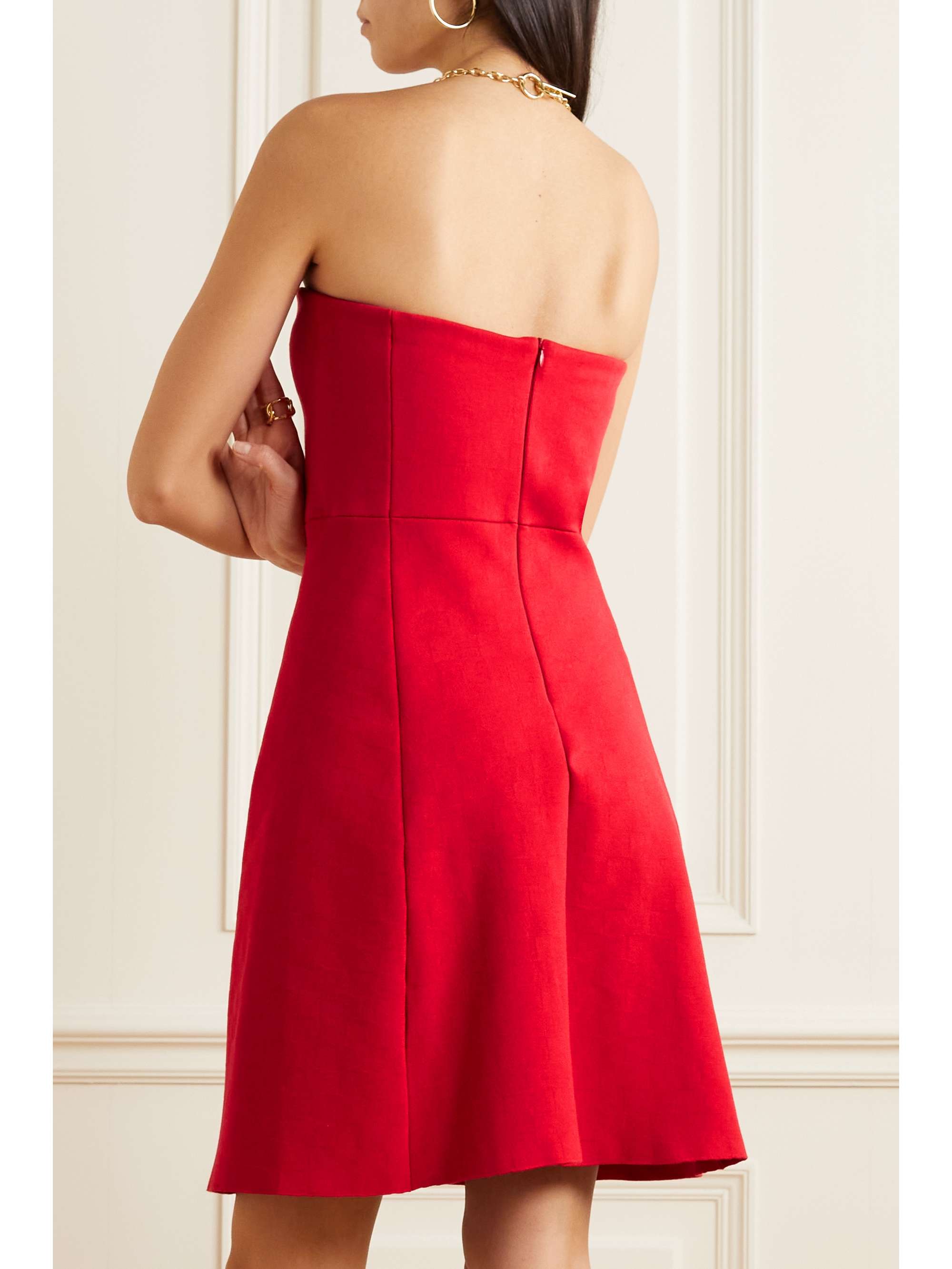 HIGH SPORT Nance strapless stretch-cotton mini dress