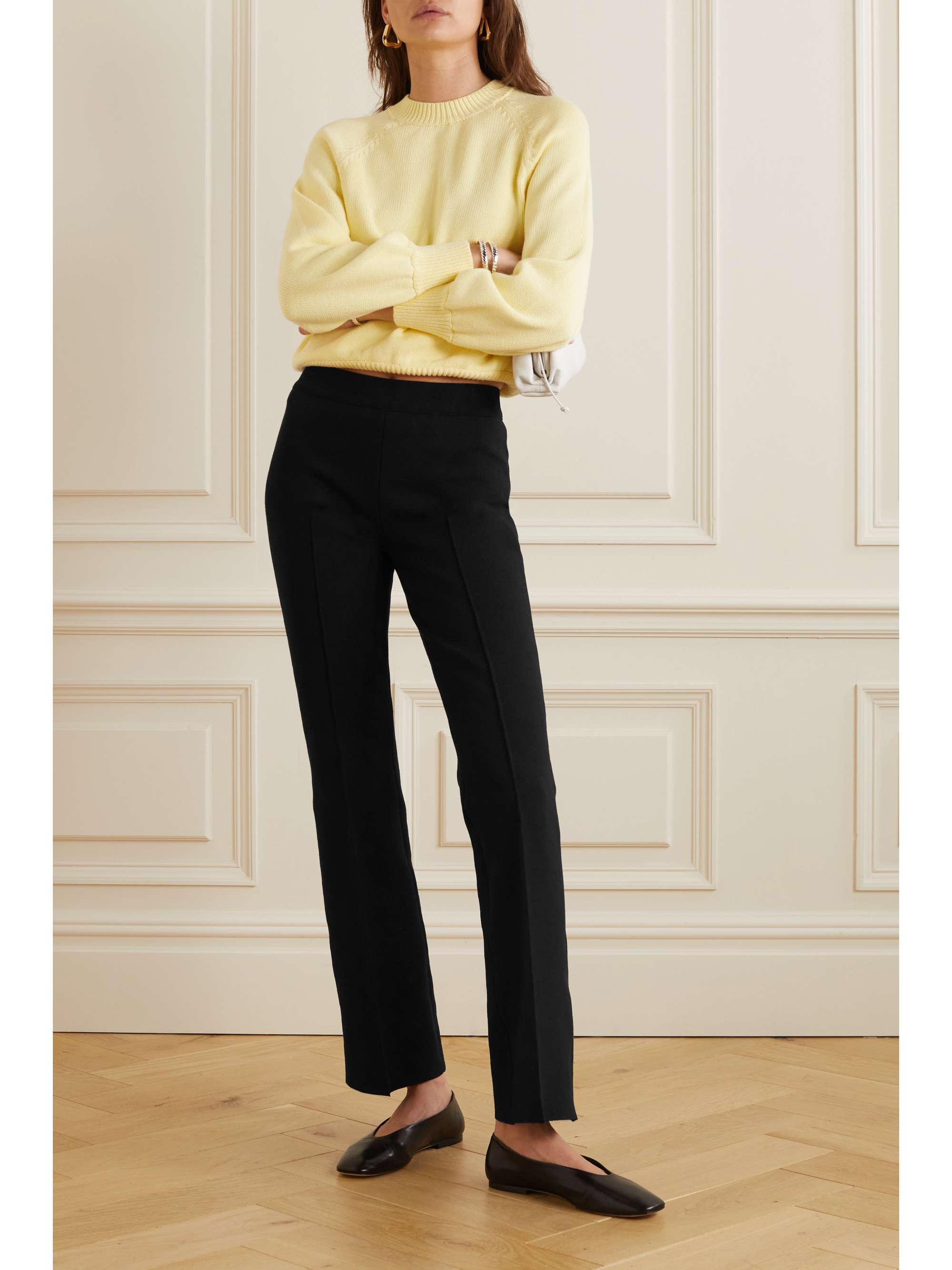 Long Kick stretch cotton-blend slim-leg pants