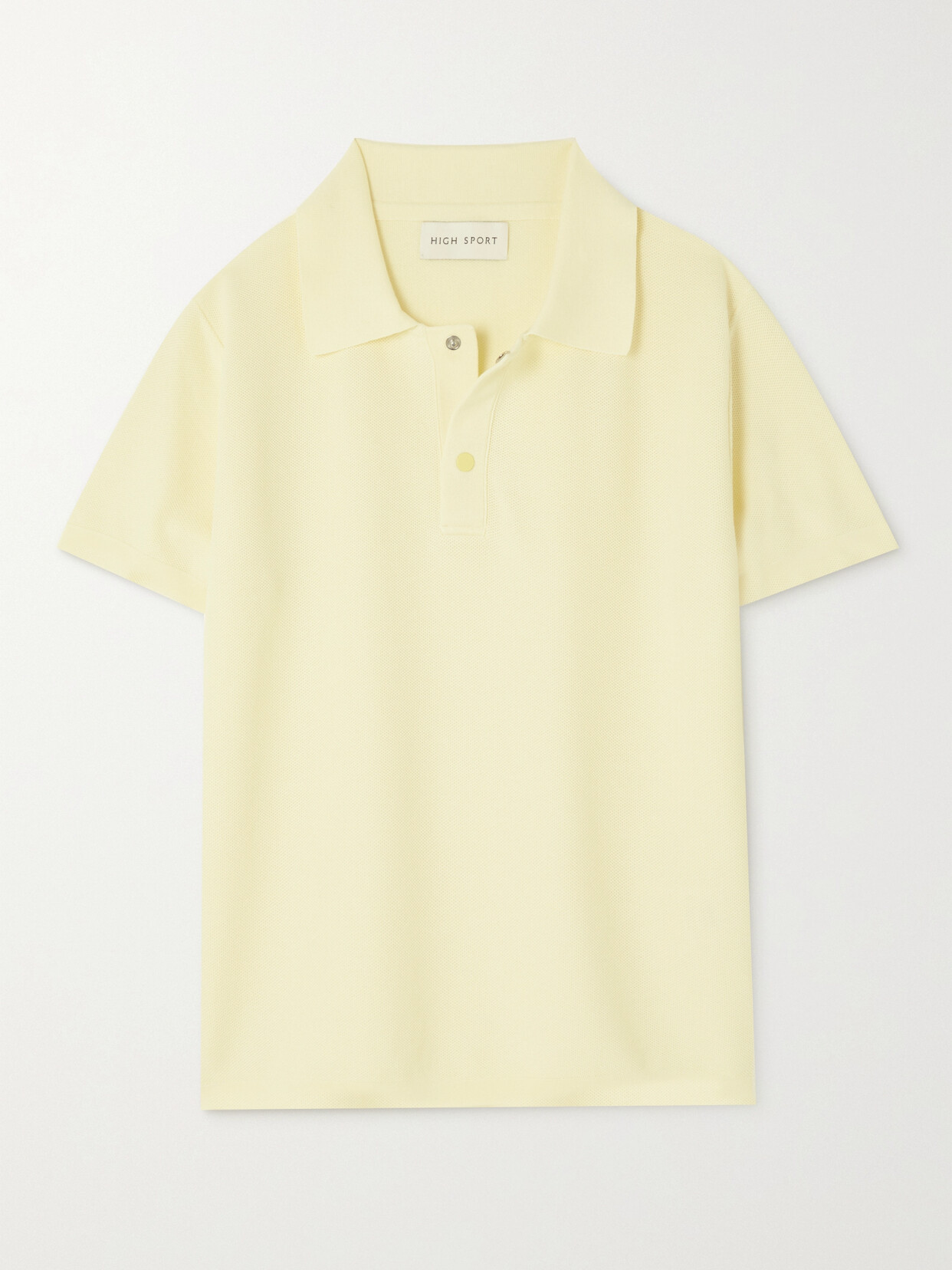 HIGH SPORT - Brooke Cotton-piqué Polo Shirt - Yellow