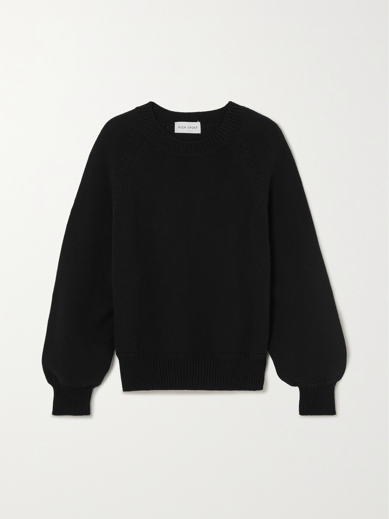 High Sport Cotton Jumper In Black