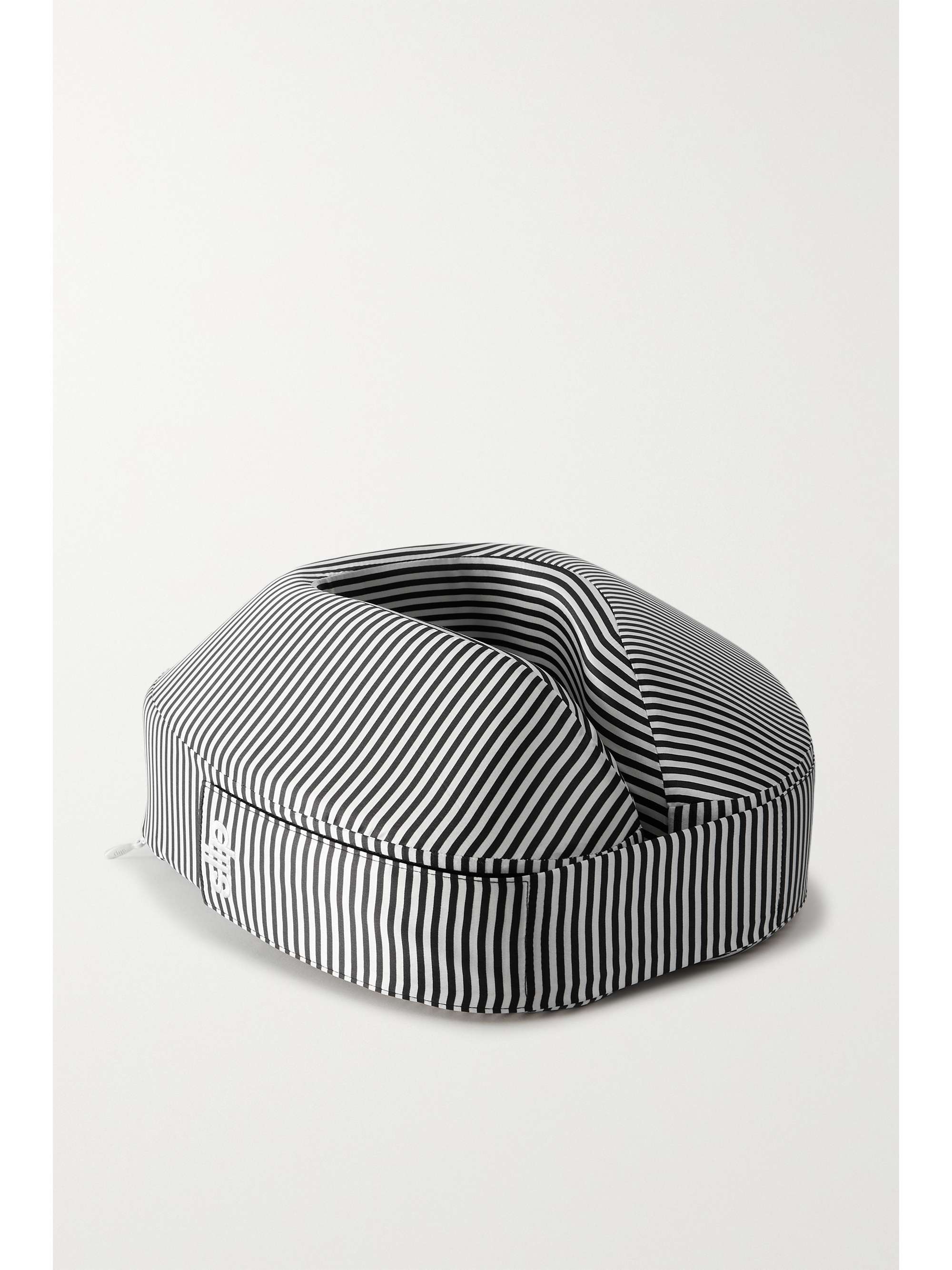 SLIP Jet Setter Striped Silk Travel Pillow