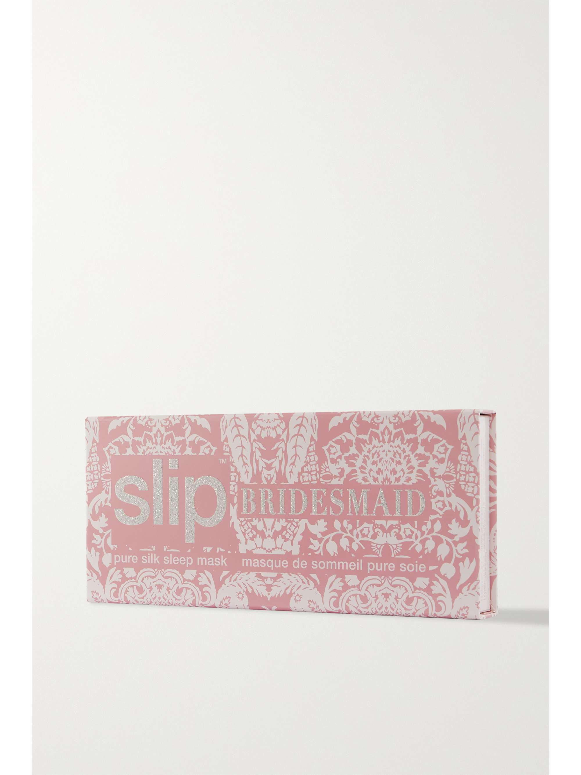 SLIP Bridesmaid embroidered faux pearl-embellished printed silk eye mask