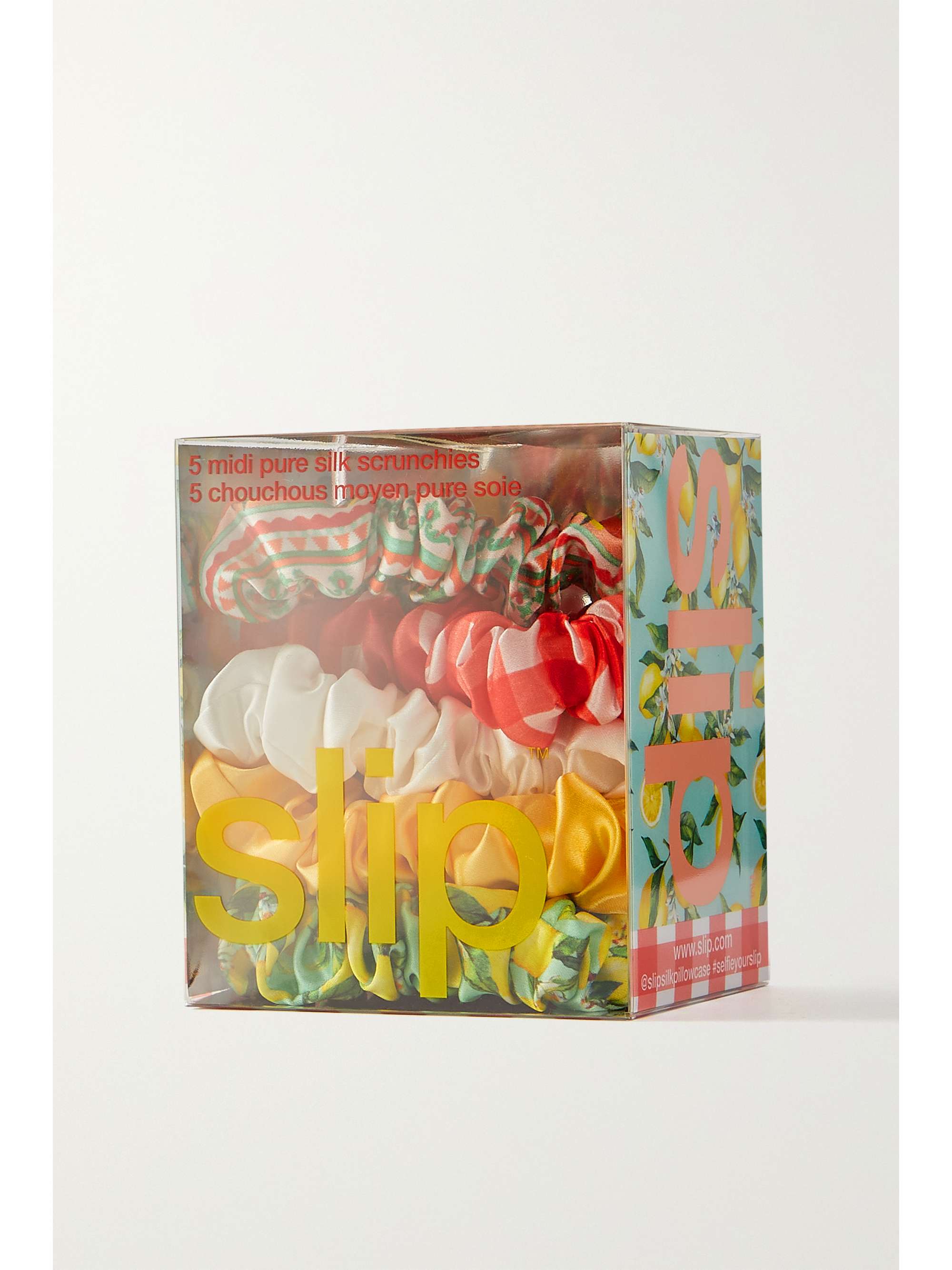 SLIP La Dolce Vita set of five silk hair ties