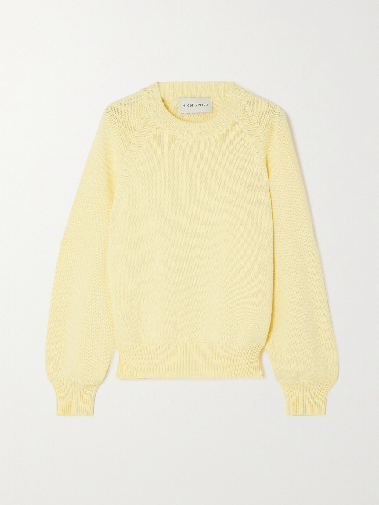 HIGH SPORT - Cotton Sweater - Yellow