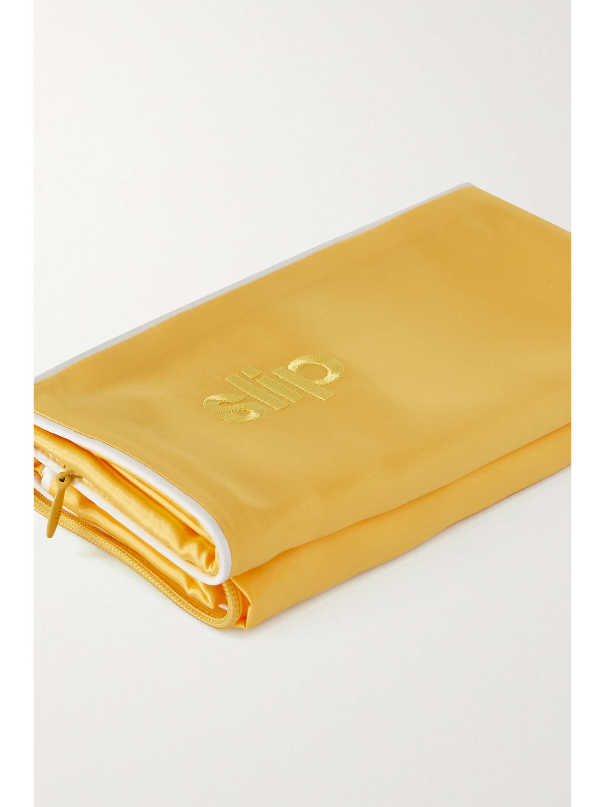 SLIP La Dolce Vita embroidered silk king pillowcase