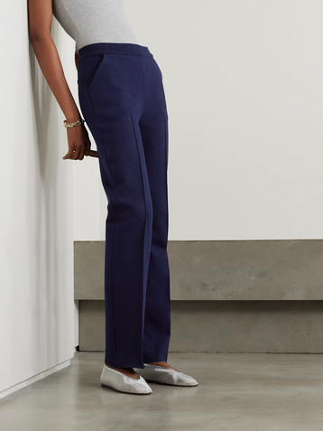 High Sport Sig pleated stretch-cotton straight-leg pants