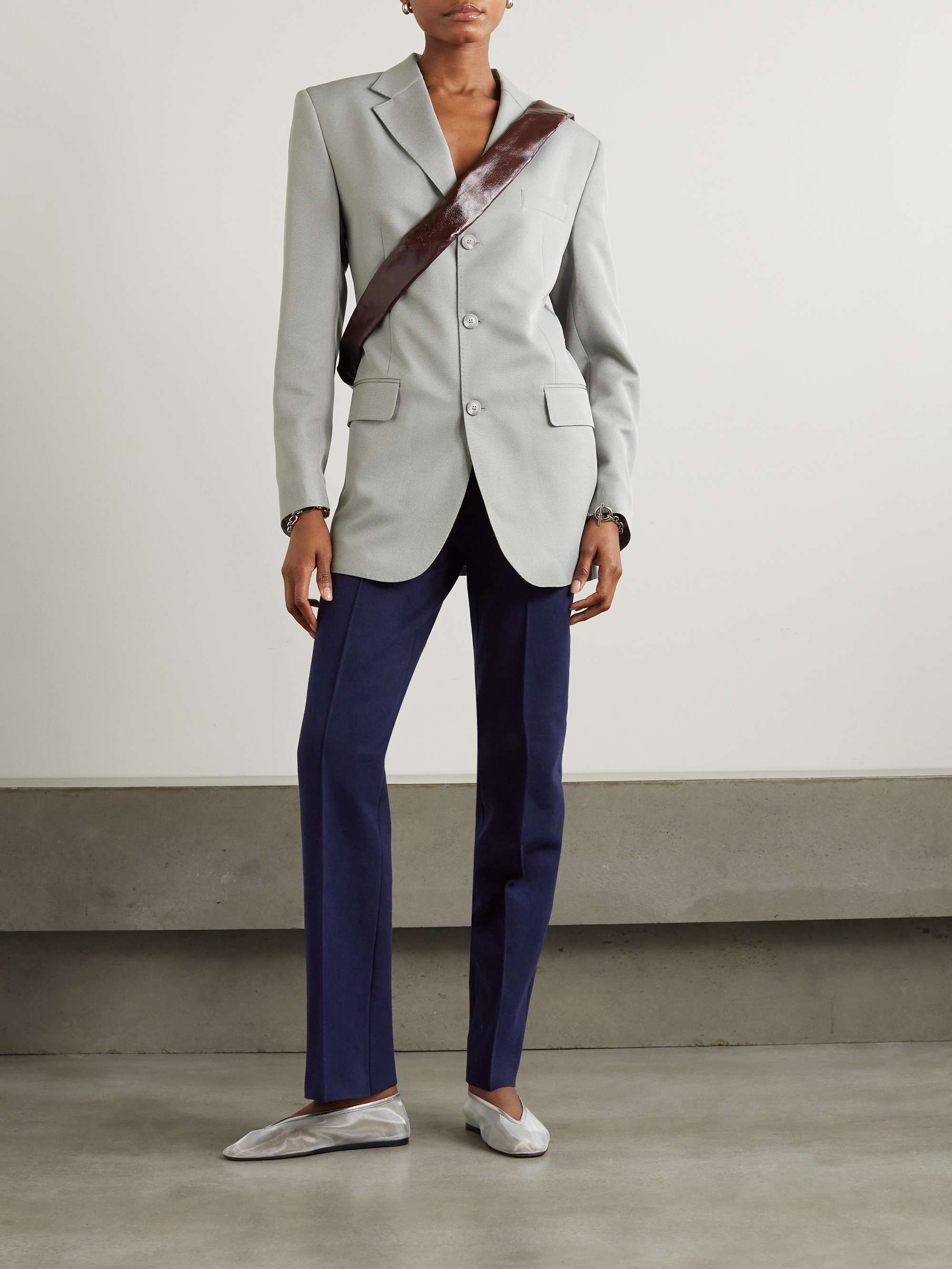 HIGH SPORT Kick pleated stretch-cotton straight-leg pants