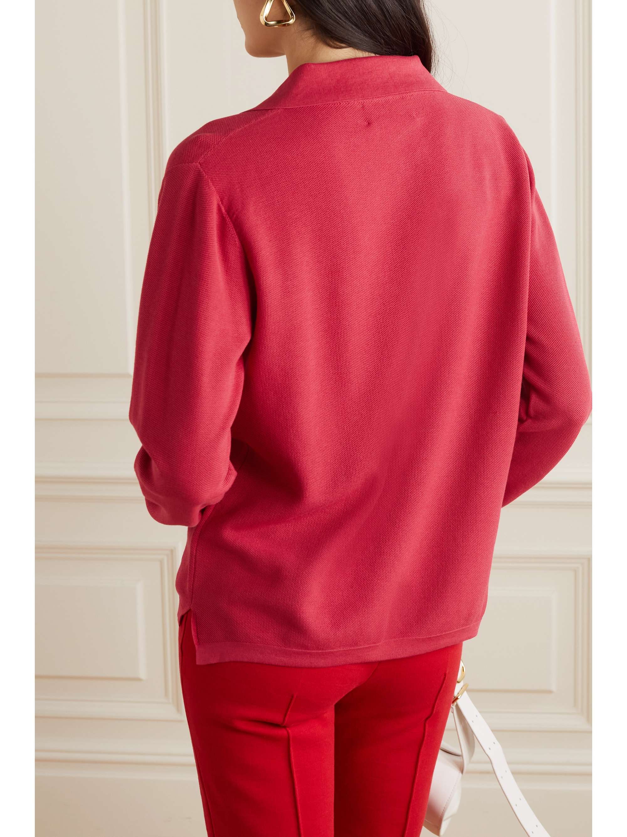 HIGH SPORT Brooke cotton-piqué polo sweater