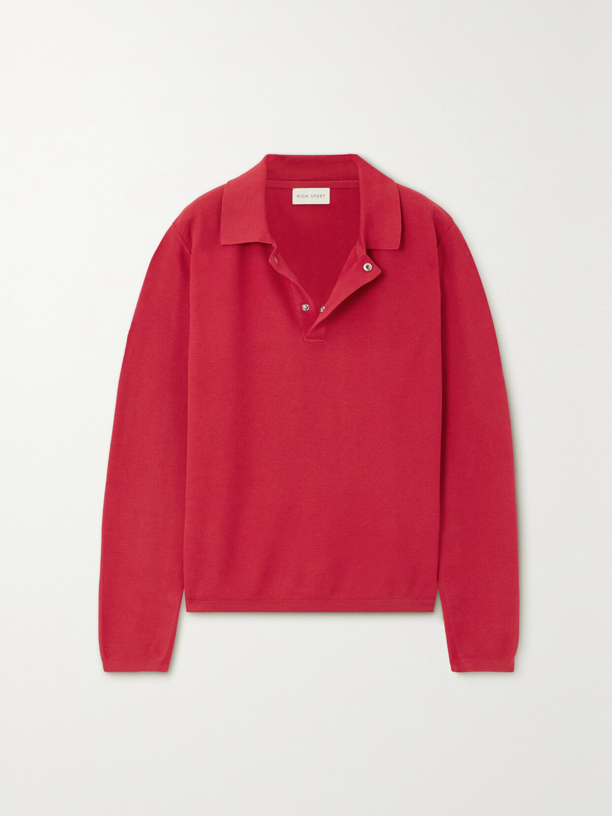 High Sport Brooke Cotton-piqué Polo Jumper In Red