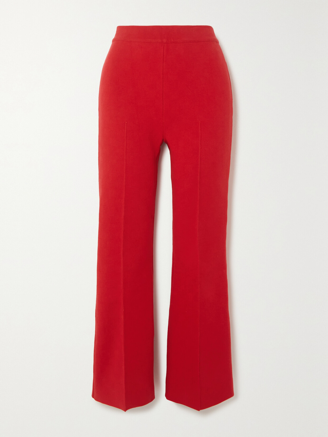 HIGH SPORT - Kick Cropped Stretch Cotton-blend Flared Pants - medium