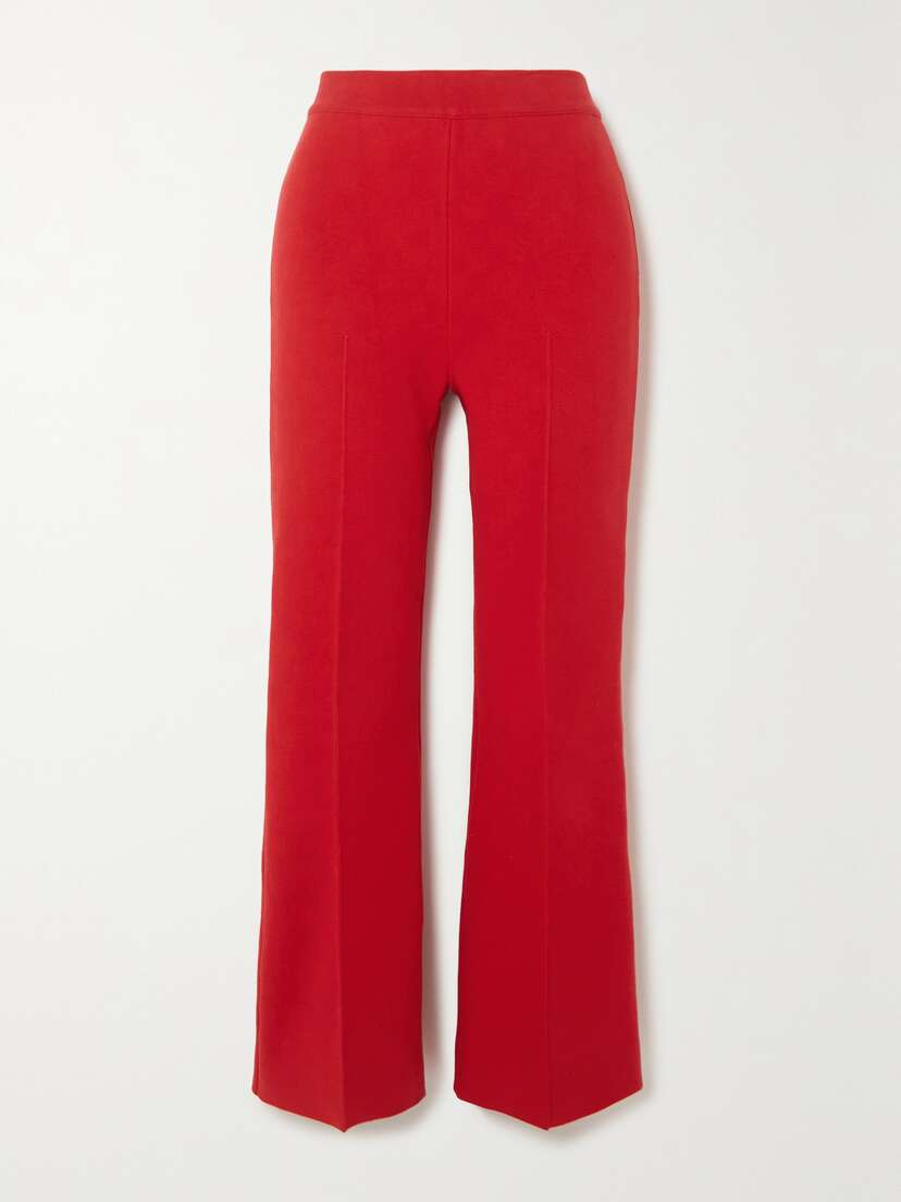 HIGH SPORT Kick Cropped Stretch-cotton Flared Pants