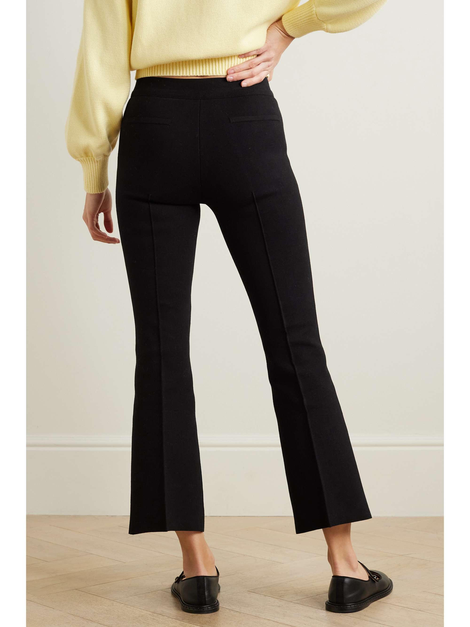 HIGH SPORT Kick cropped stretch cotton-blend flared pants